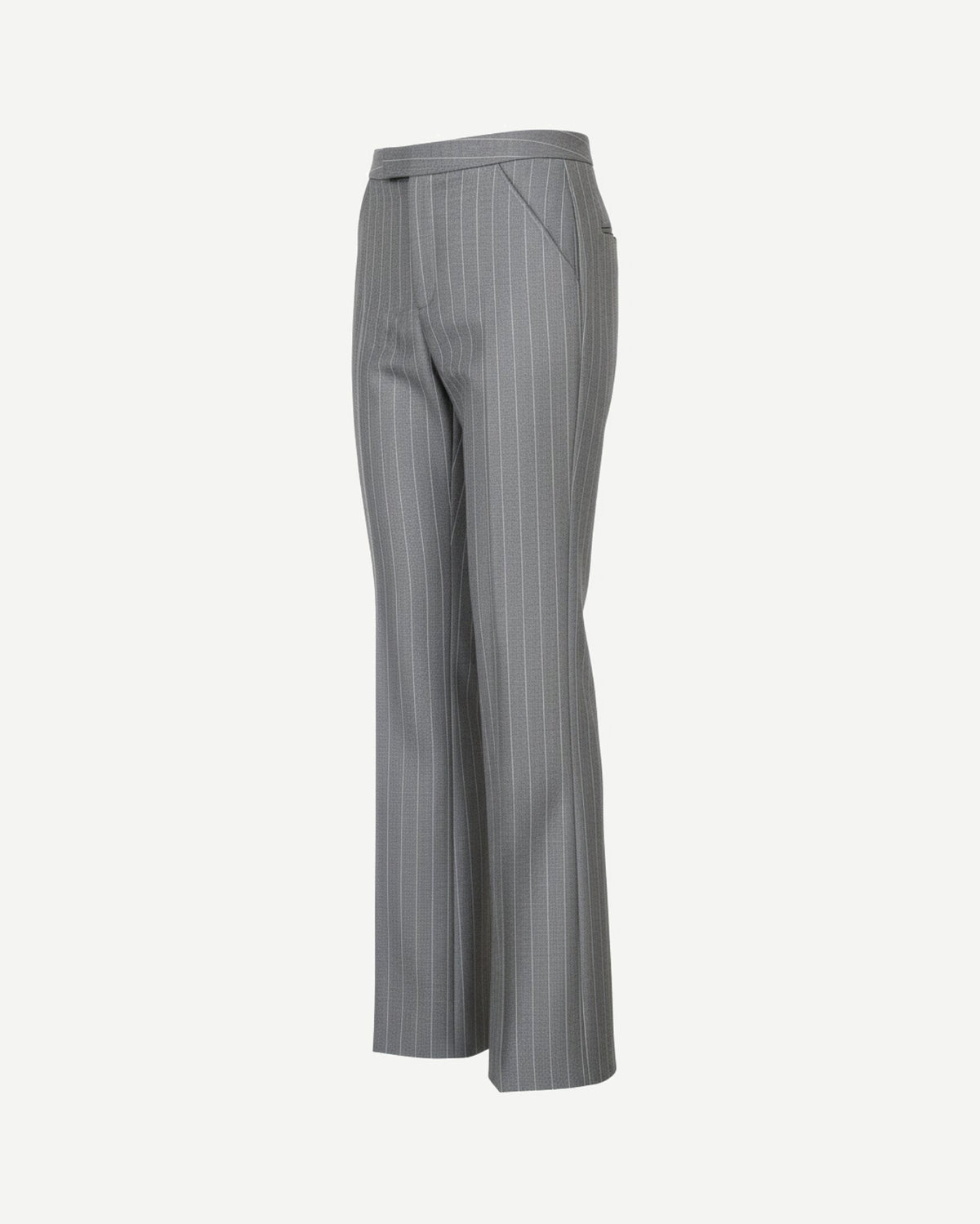 Tailory grey pinstripe extra-wide tailored trousers side view