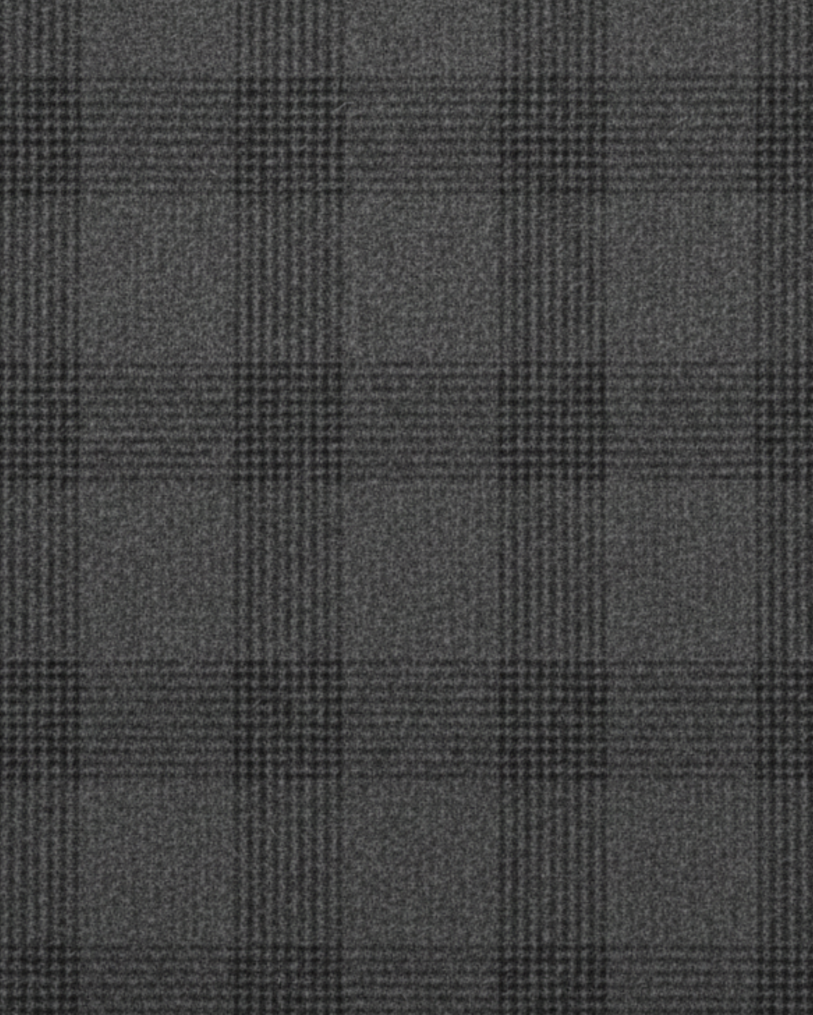 Tailory grey/black plaid wool suiting fabric swatch