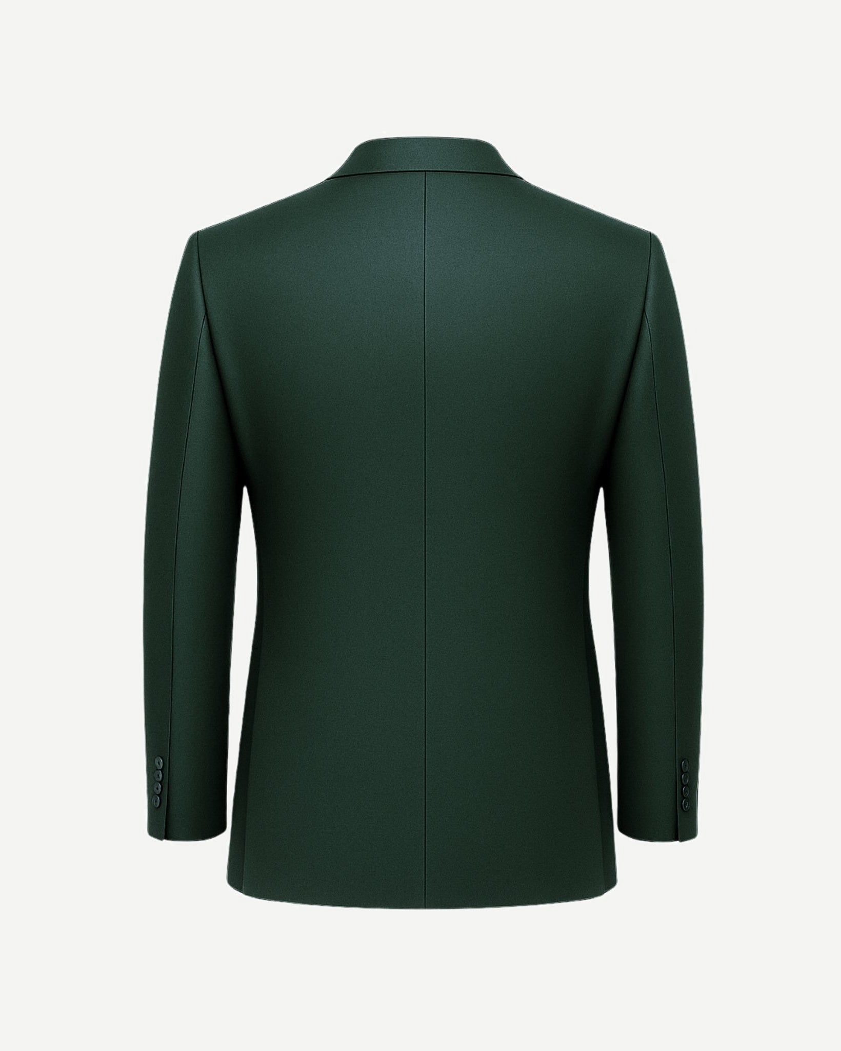 Tailory hunter green peak lapel wool dinner jacket back view