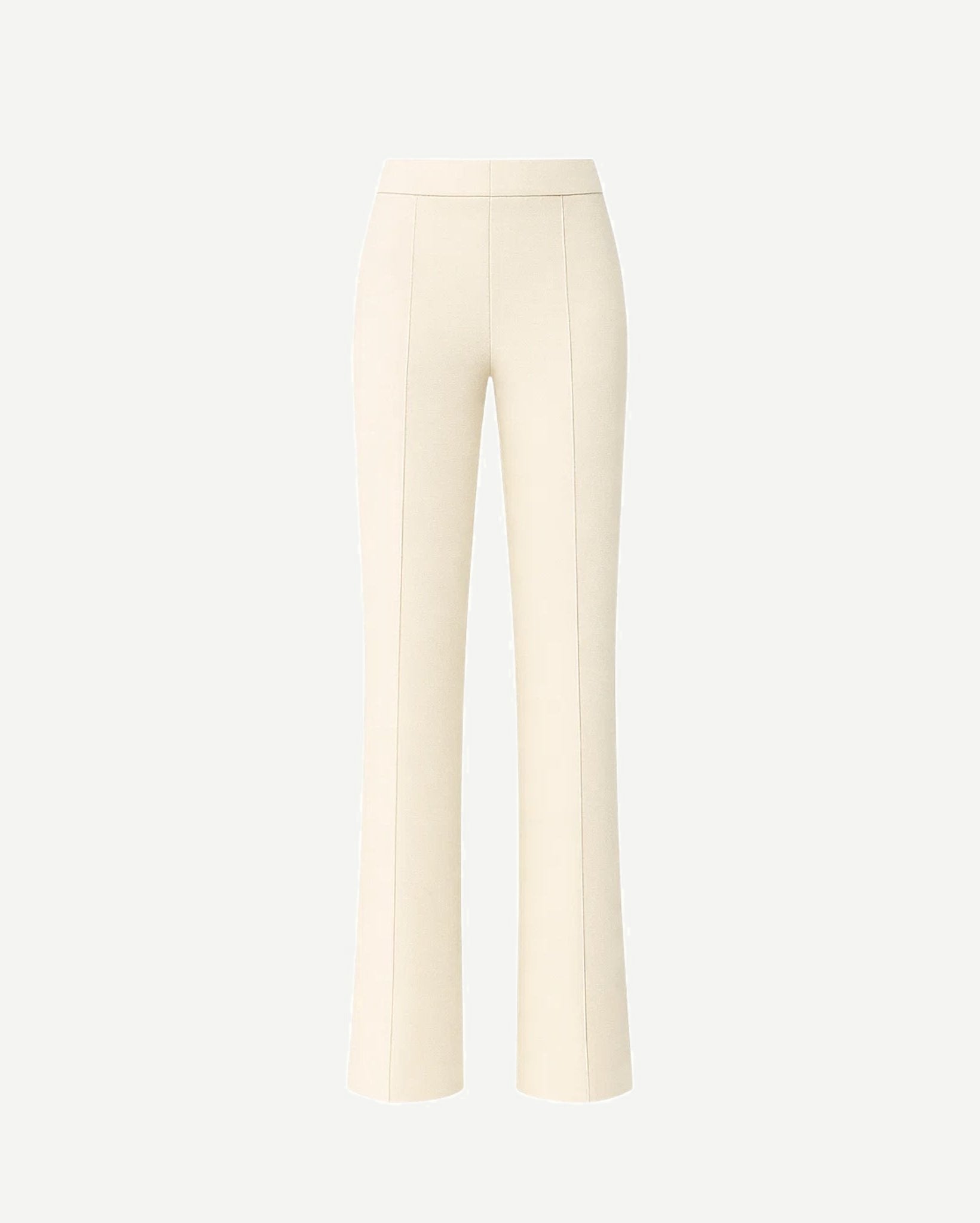 Ivory Loro Piana women's wool trousers front view