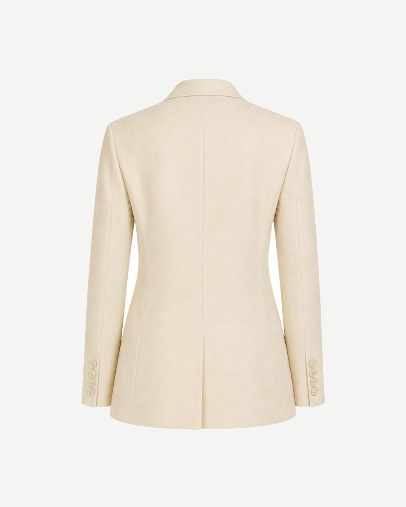 Ivory Loro Piana Men's Double-Breasted Blazer, image 3.
