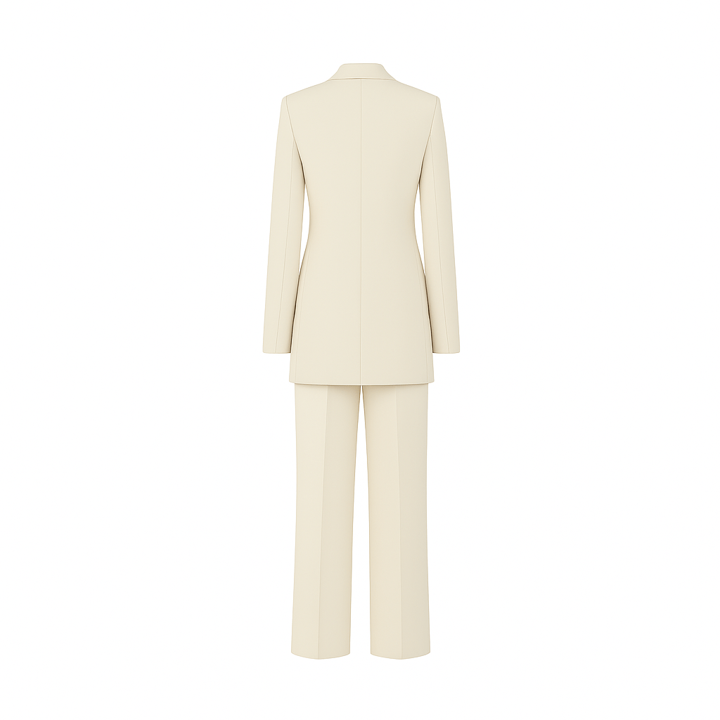 Ivory Loro Piana Women's City Hall Wedding Suit - Suit Set - The Tailory New York