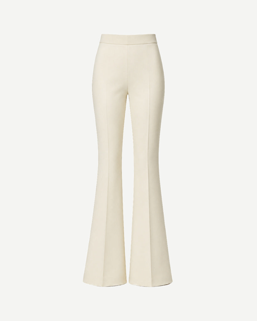 Ivory Loro Piana women's flare pants front view