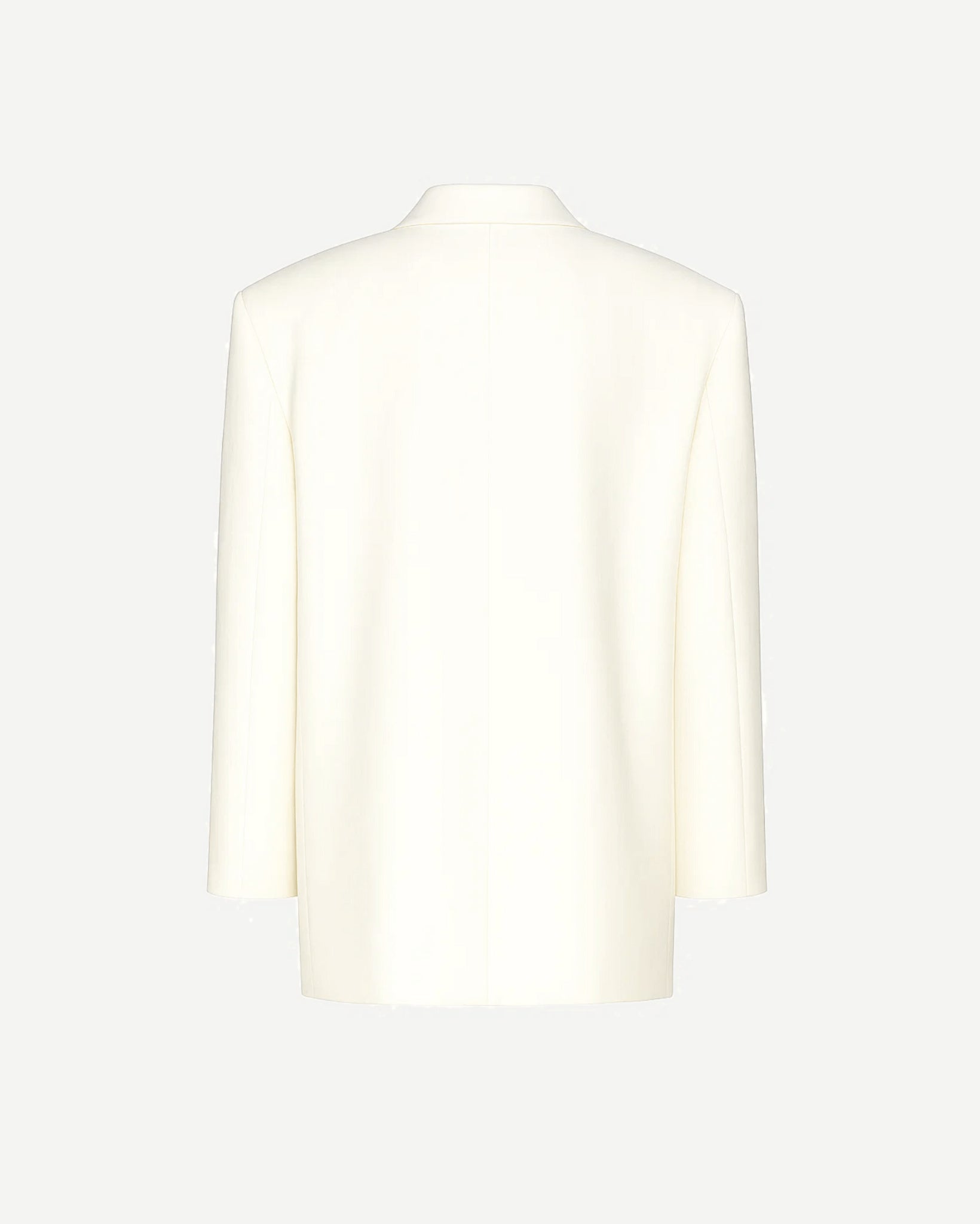 Ivory oversized Loro Piana wool blazer back view