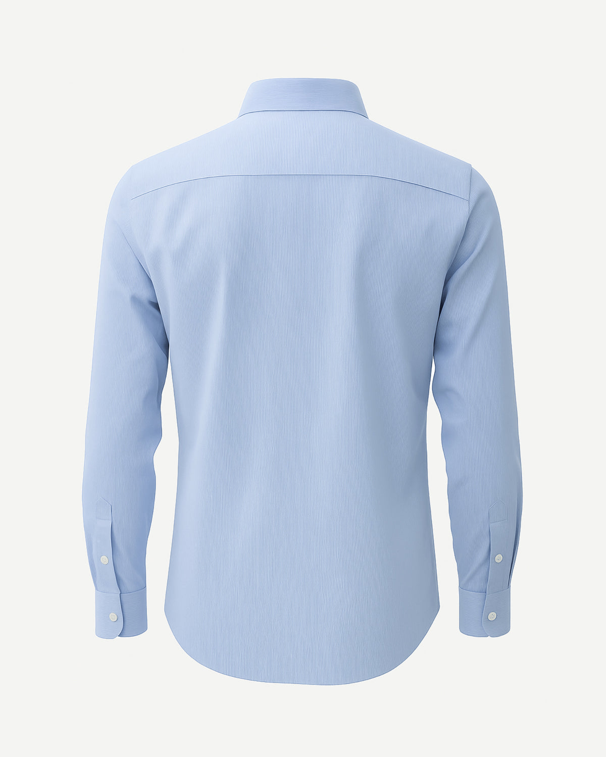 Tailory light blue pinstripe dress shirt back view