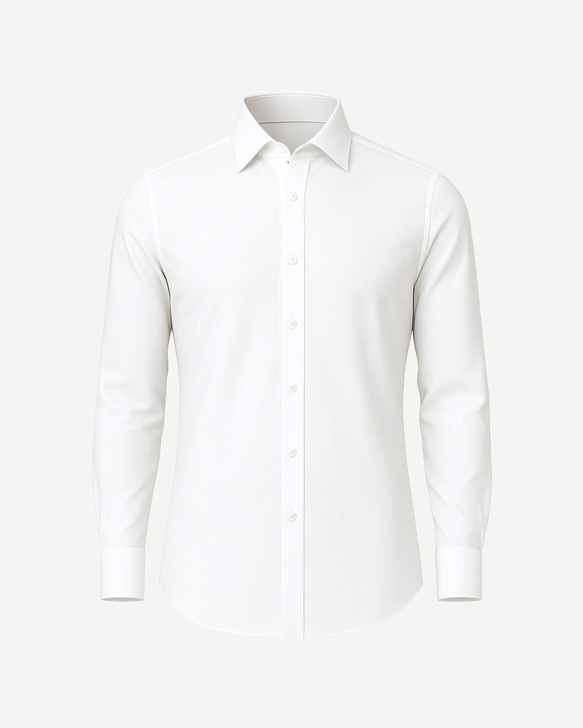 Tailory white linen-silk shirt front view