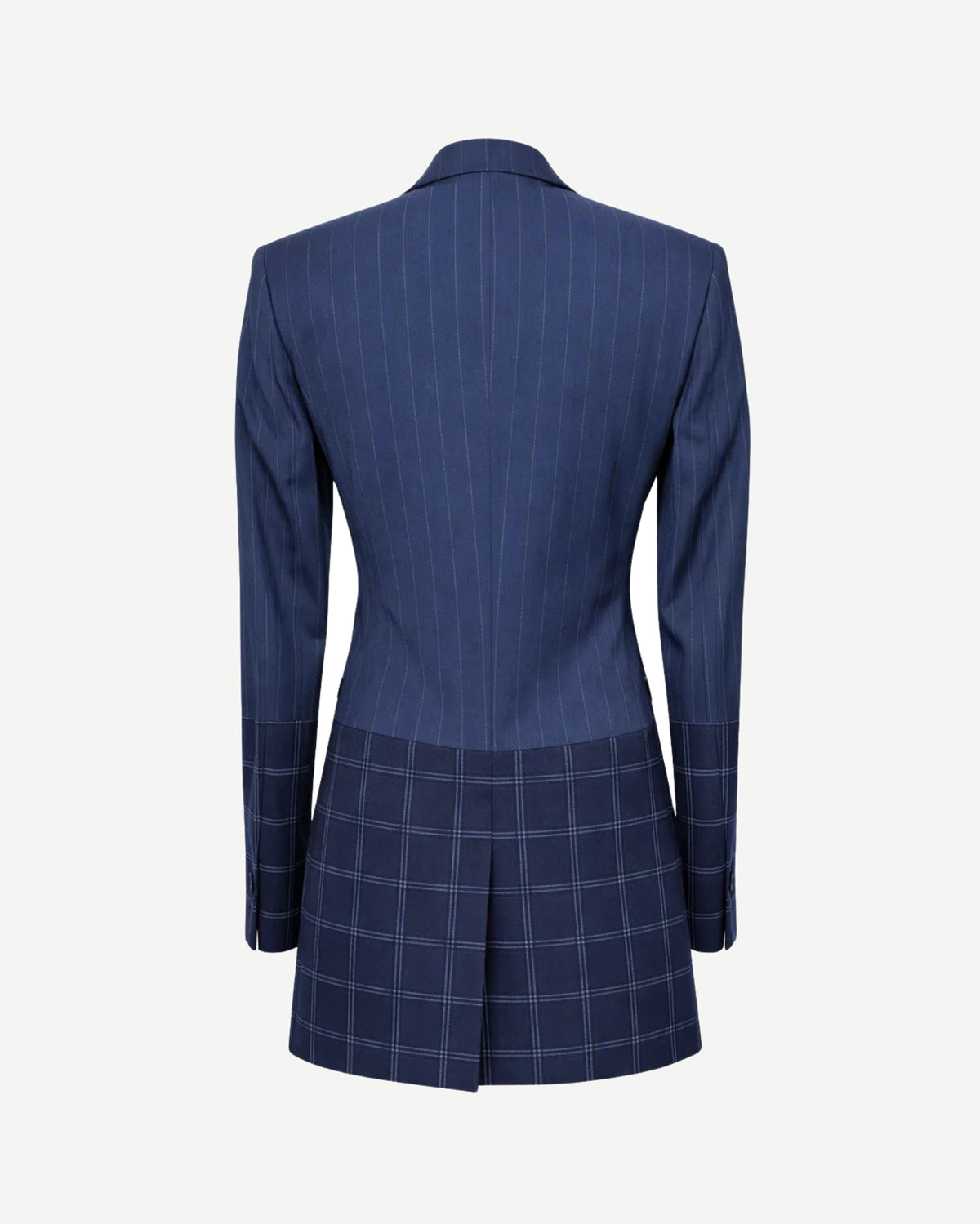 Tailory navy tailored blazer with mixed-pattern design back view