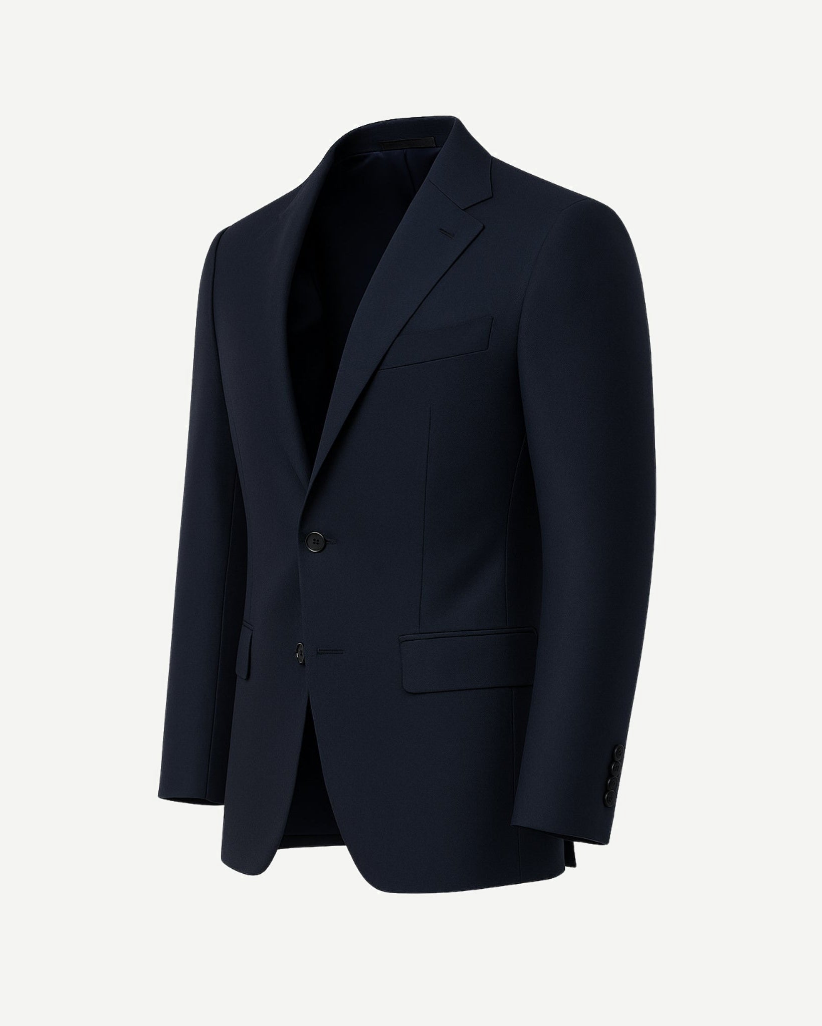 Tailory navy wool sports coat side view