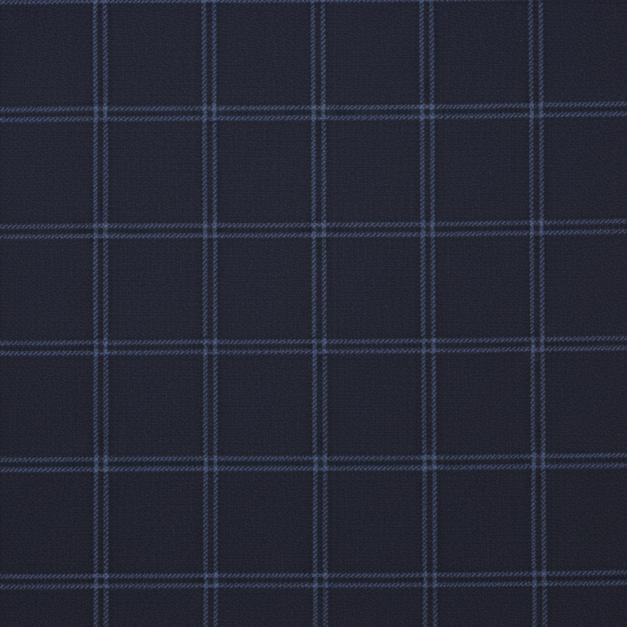 Tailory navy plaid suiting fabric swatch