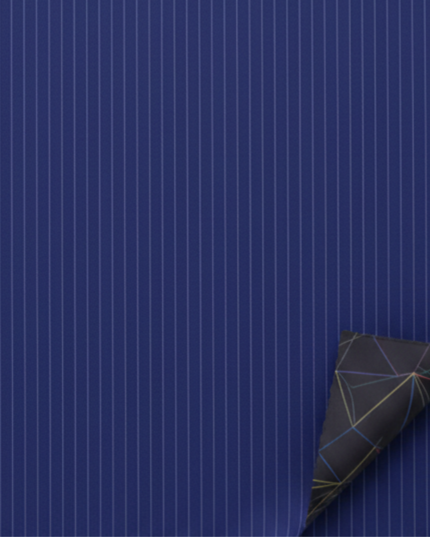 Tailory royal blue pinstripe wool-blend structured fabric swatch