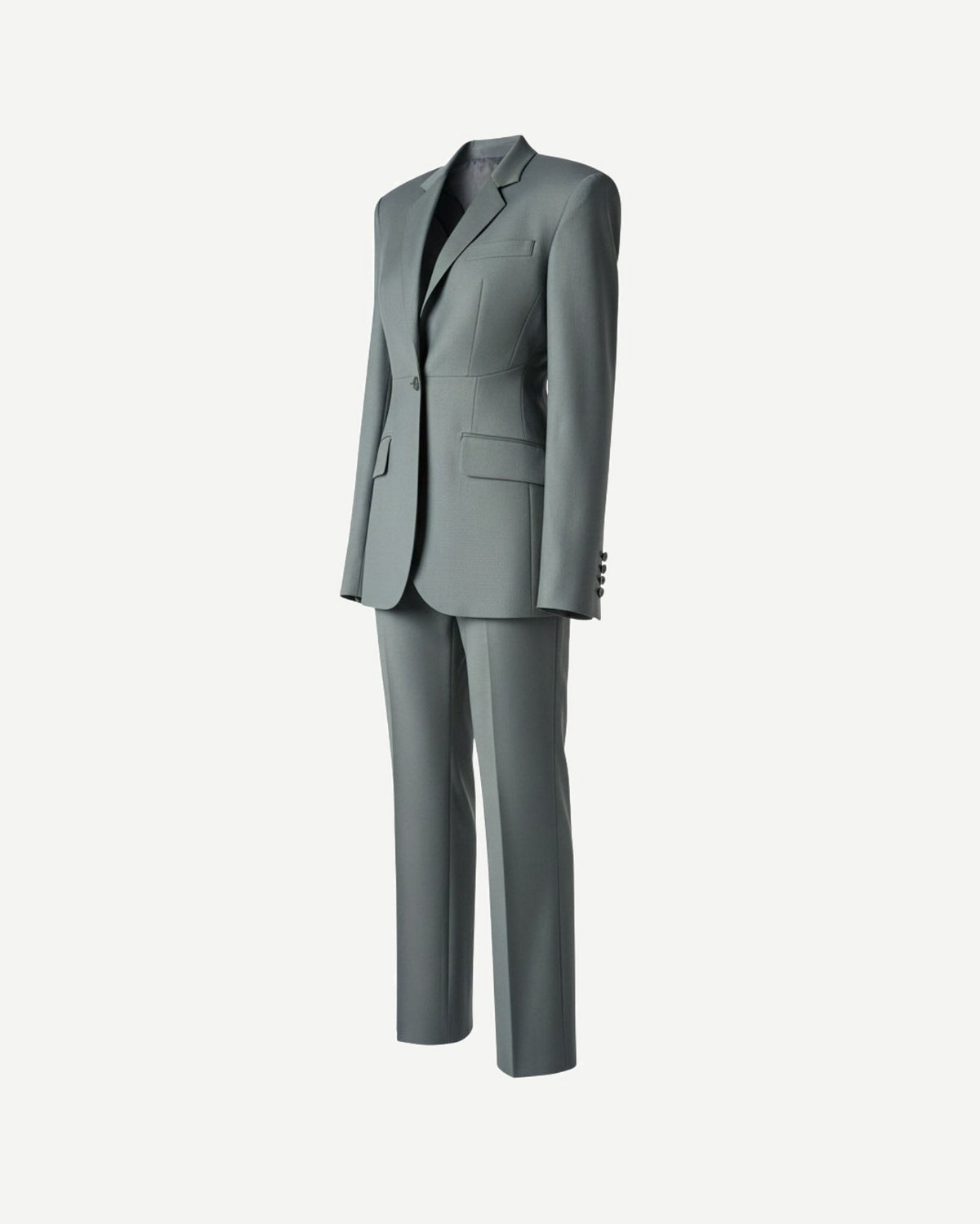 Tailory sage green suit set side view