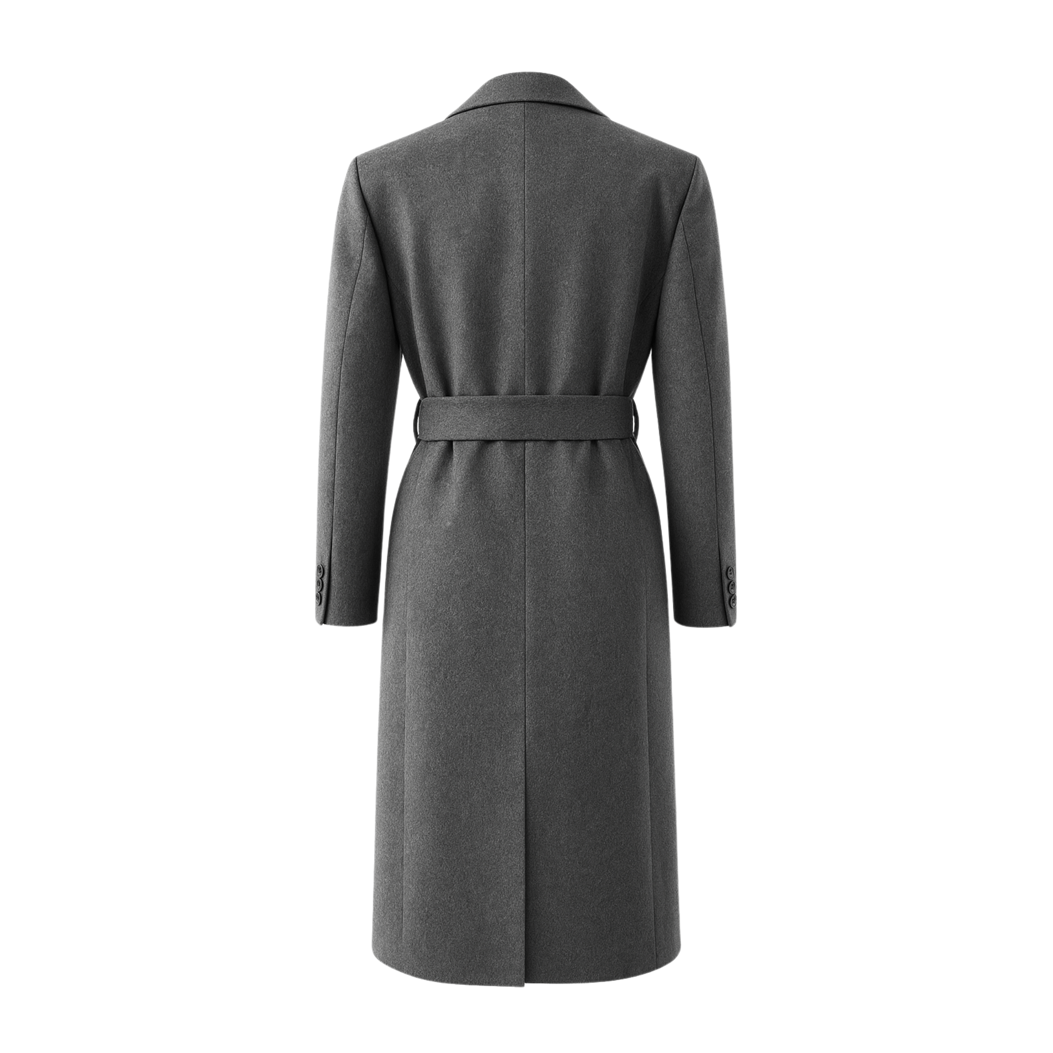 SAMPLE SALE | Loro Piana Grey Cashmere Overcoat With Belt - Overcoat - The Tailory New York