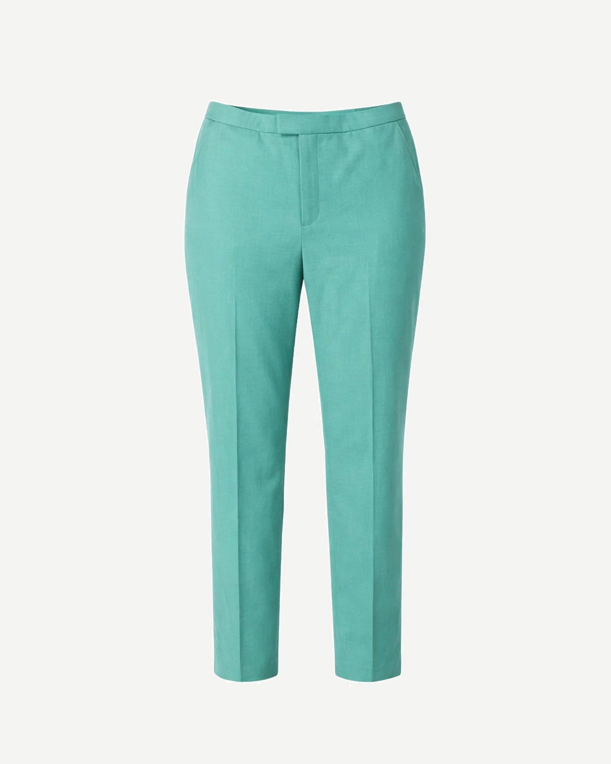 Tailory sea green tailored trousers front view