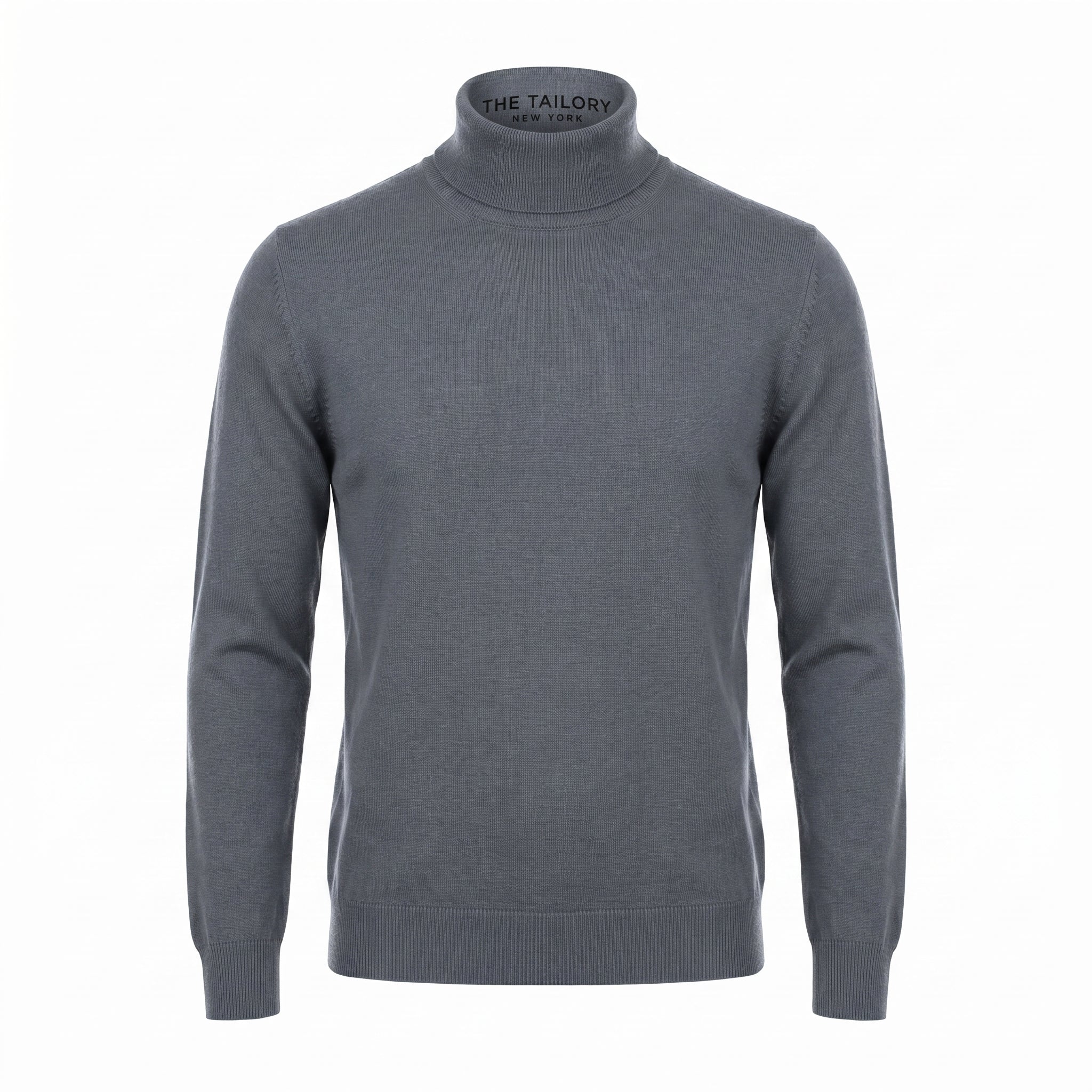 Slate Grey Rollneck — front view — The Tailory NYC, Director's Cut
