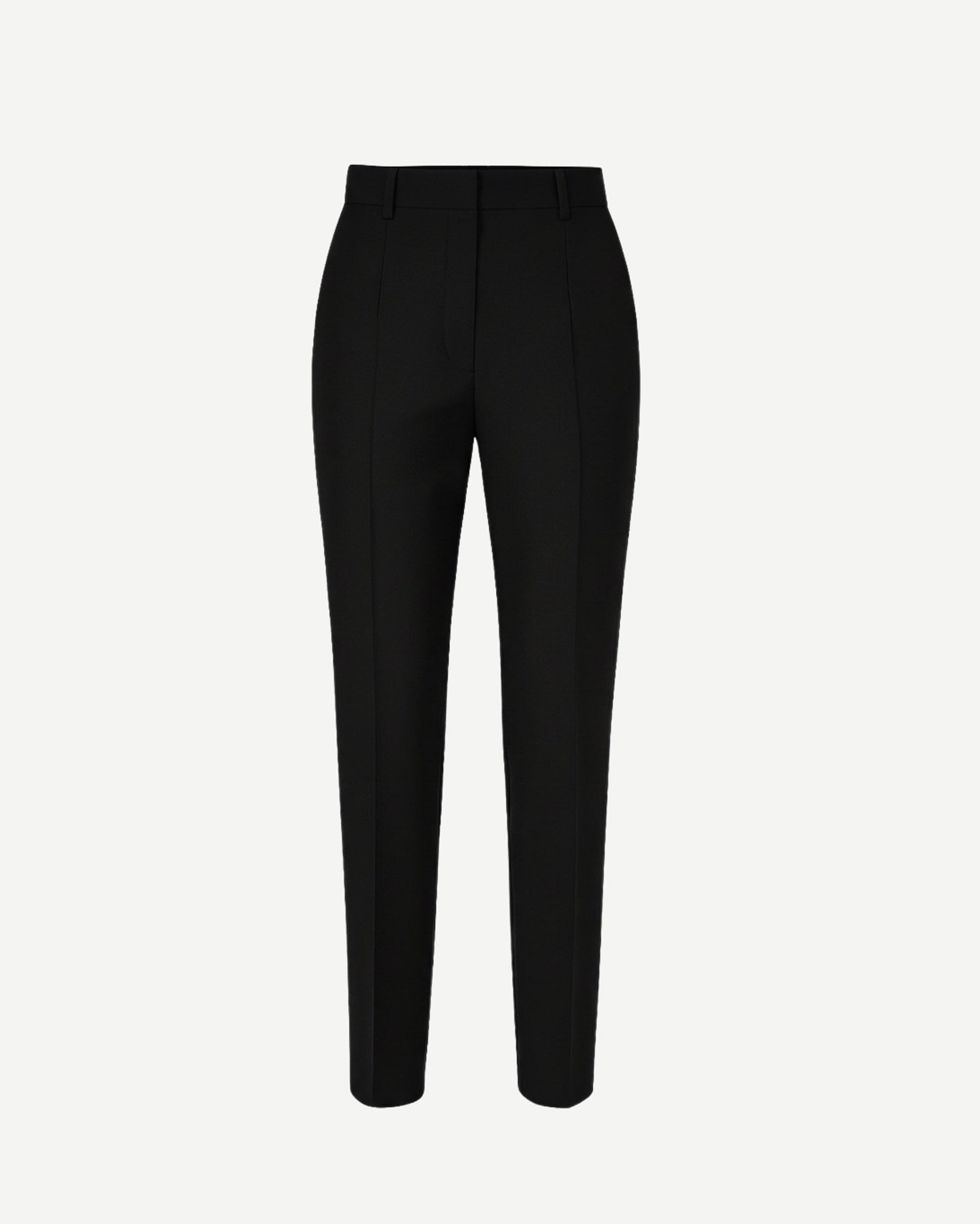 Tailory black tapered cropped trousers front view