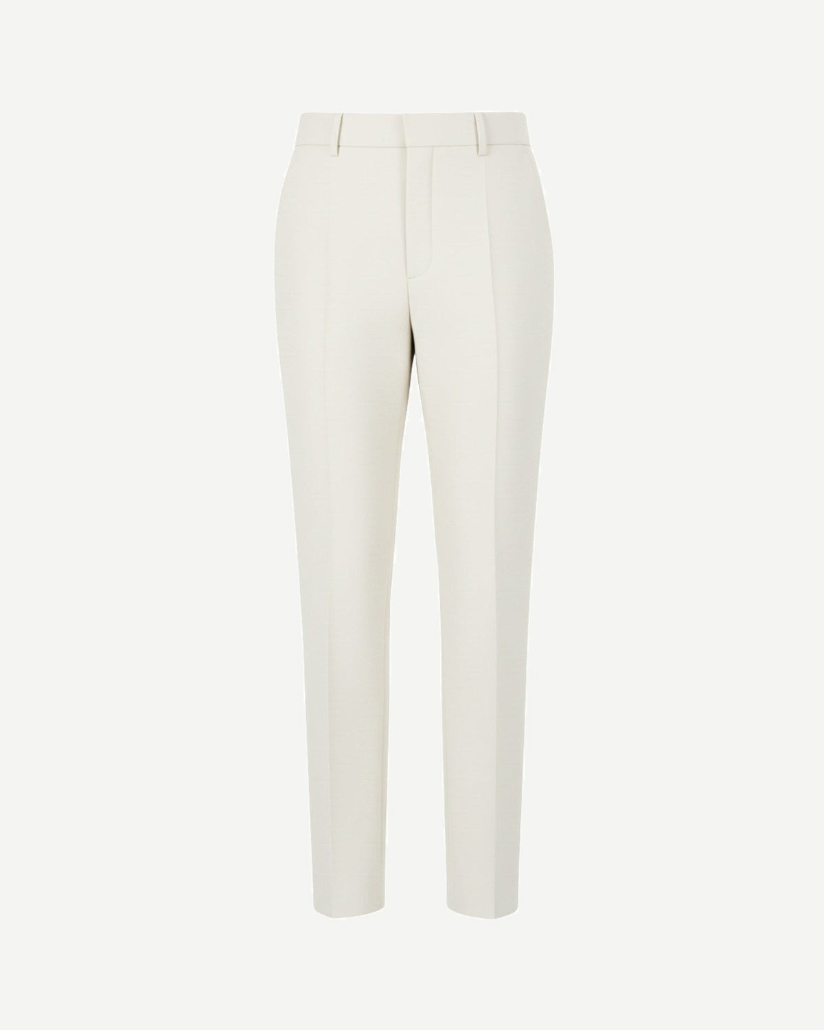 Tailory ivory slim-fit trousers front view