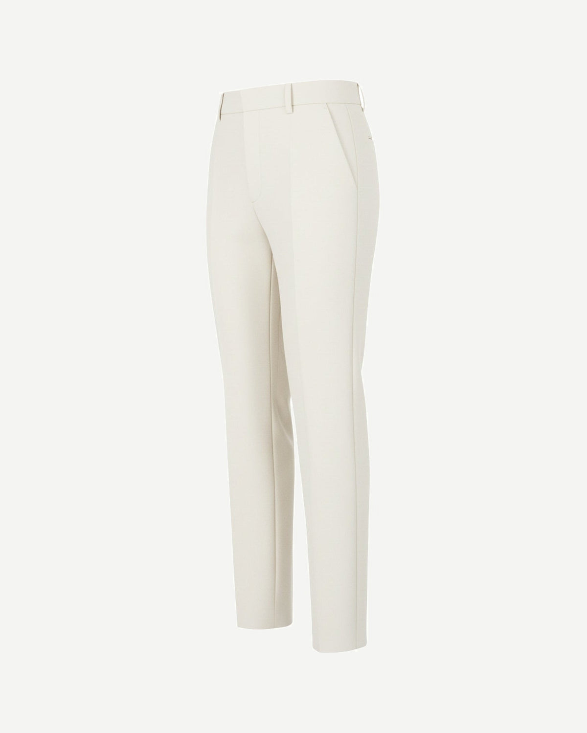Tailory ivory slim-fit tailored trousers side view