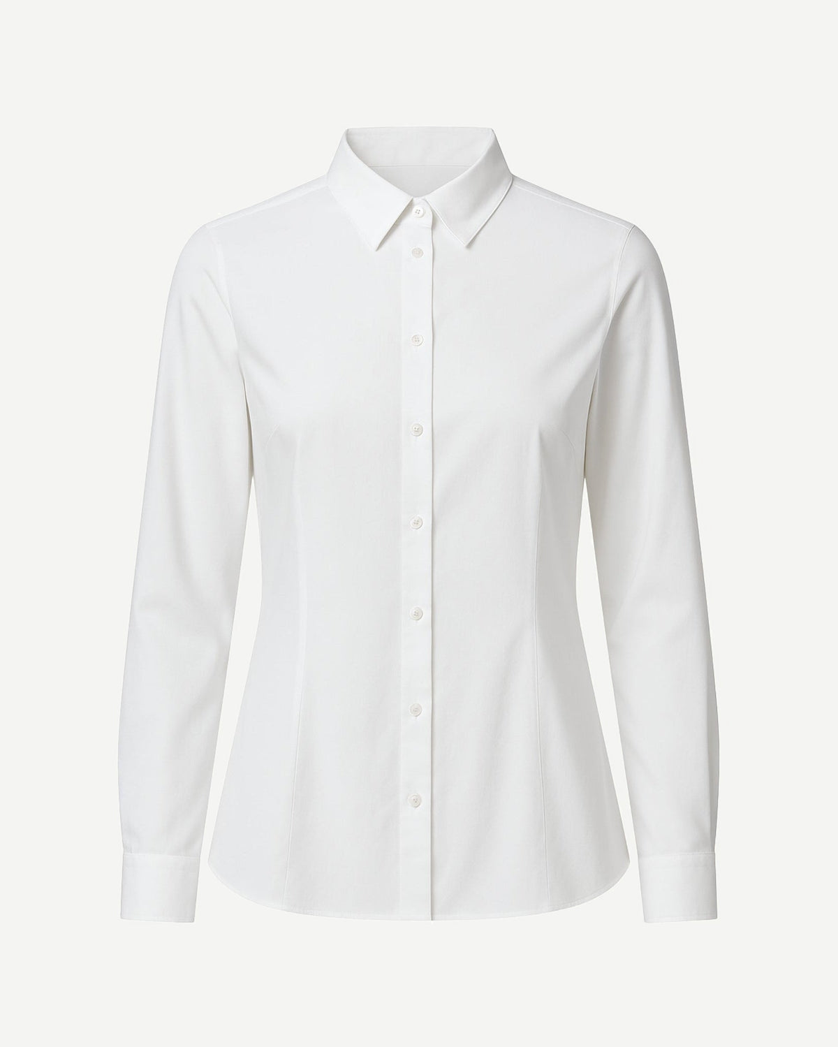 Tailory white Italian cotton poplin shirt front view