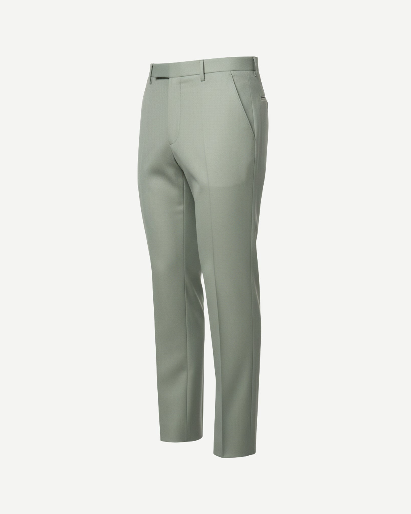 Tailory Sage Flat Front Trouser side view