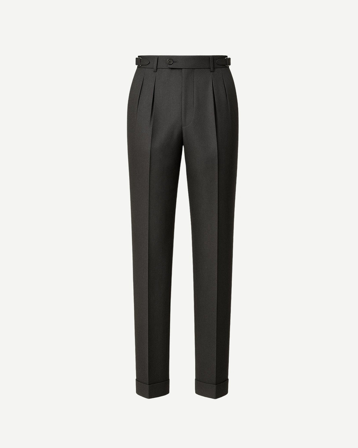 Tailory charcoal wool dress trousers straight leg front view