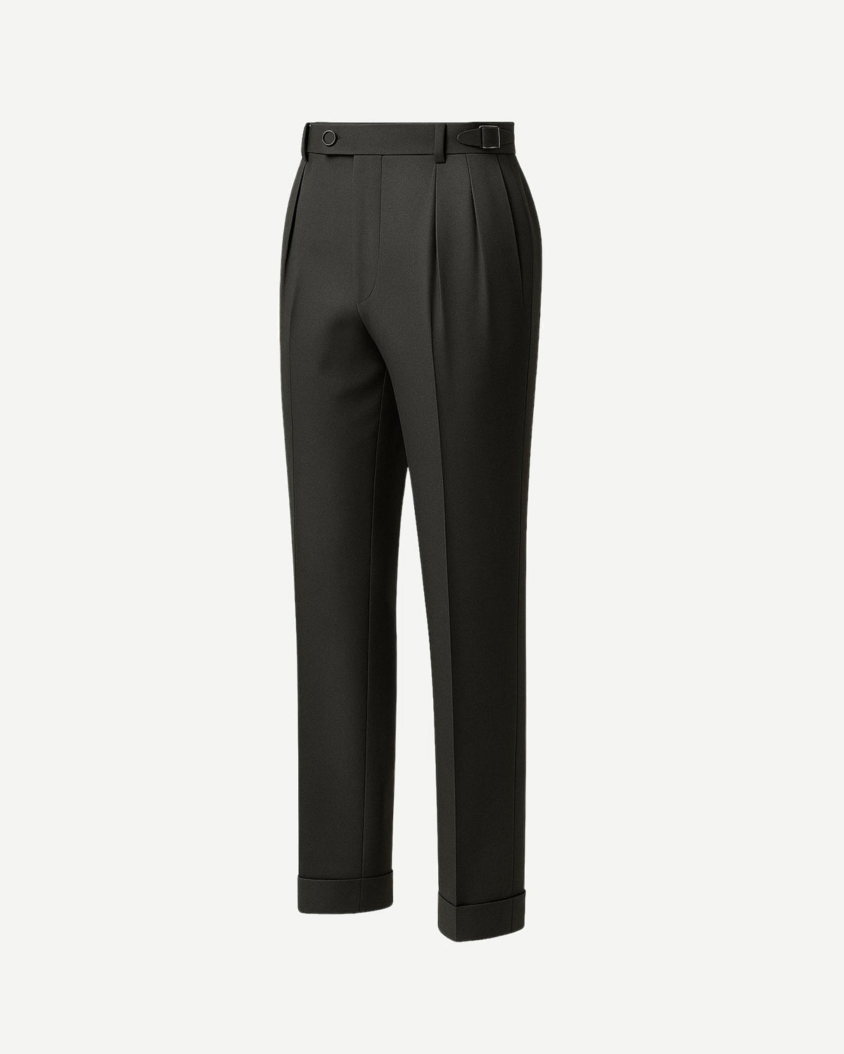 Tailory charcoal wool dress trousers straight leg side view