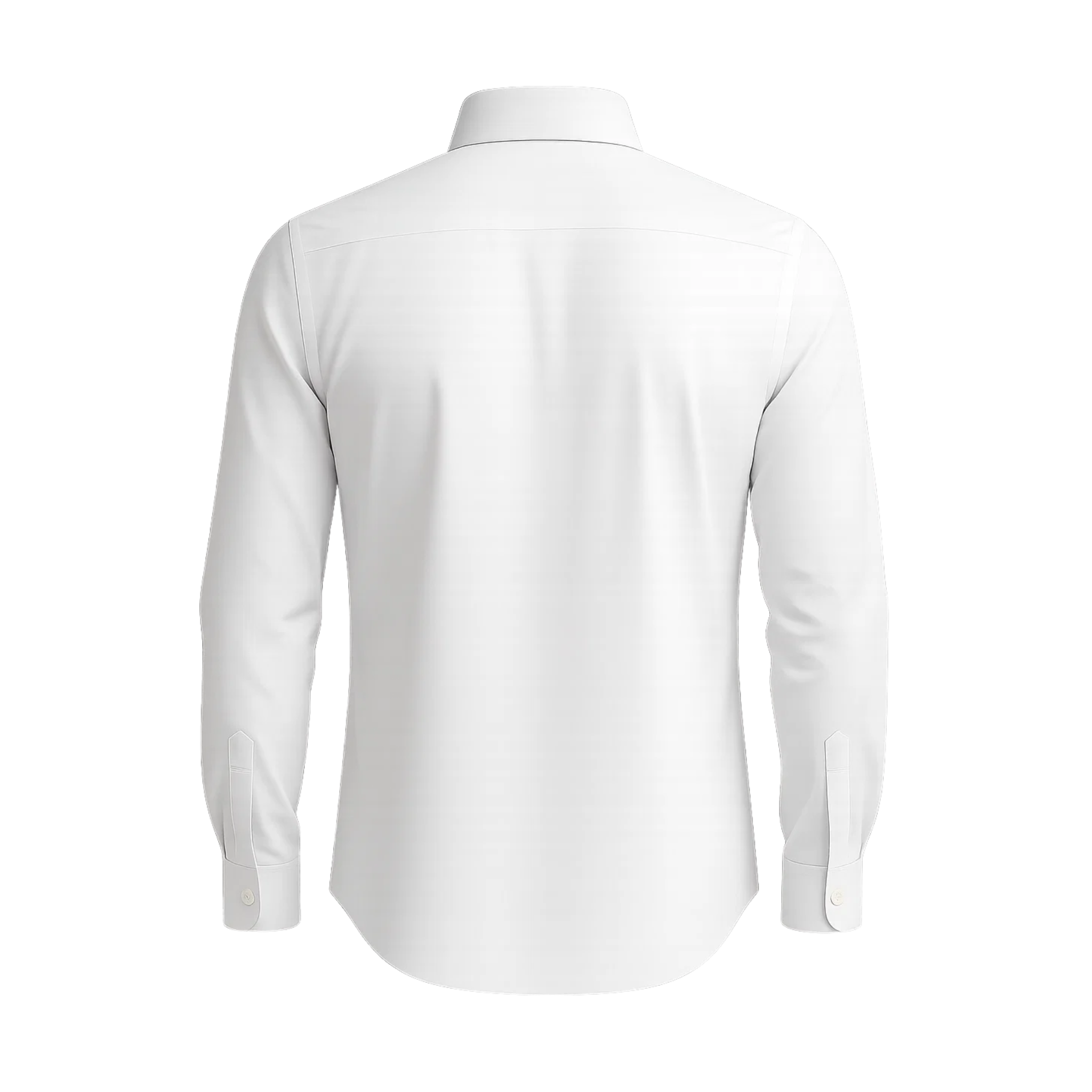 The Tailory New York men's white business shirt back view