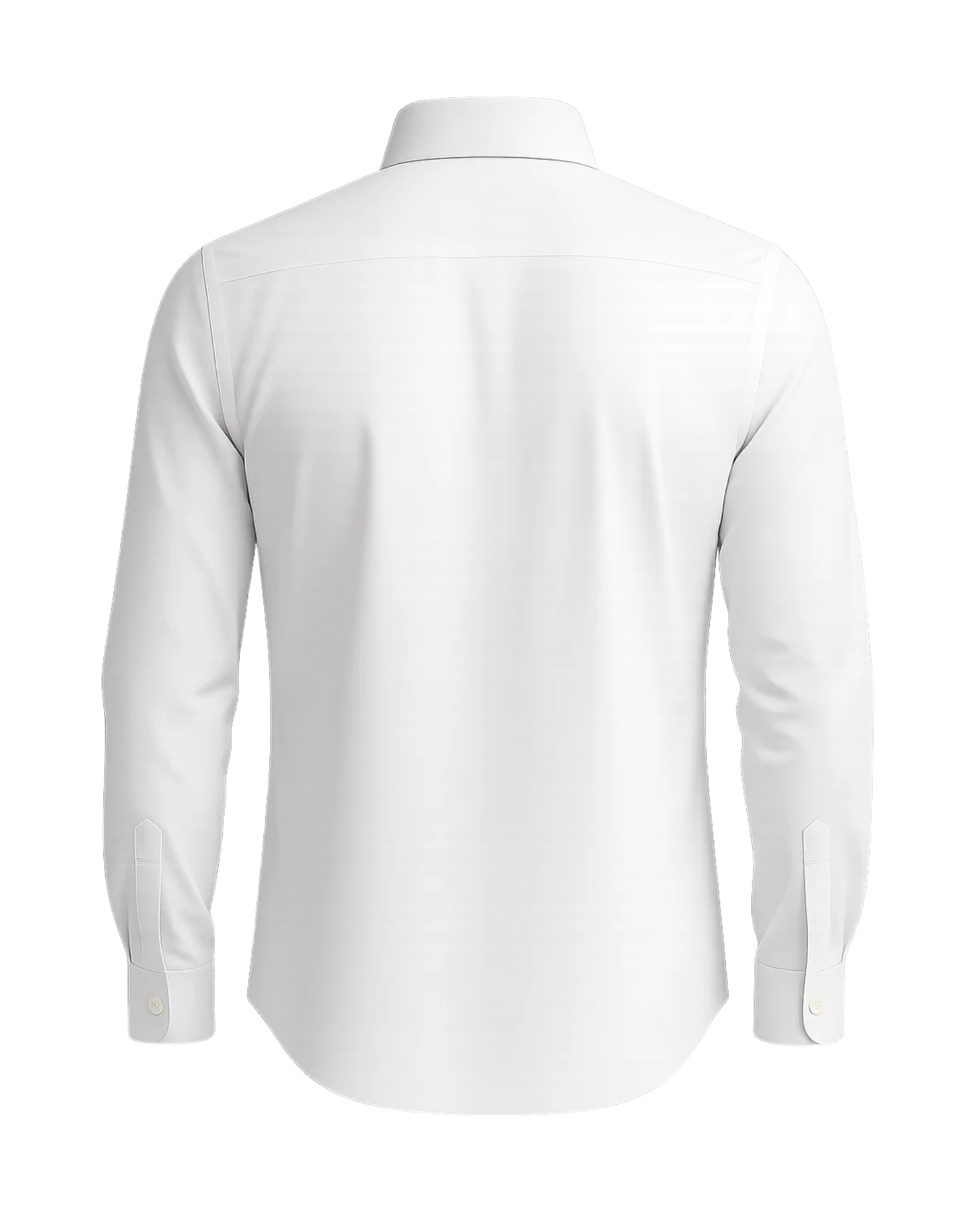 The Tailory New York men's white business shirt back view