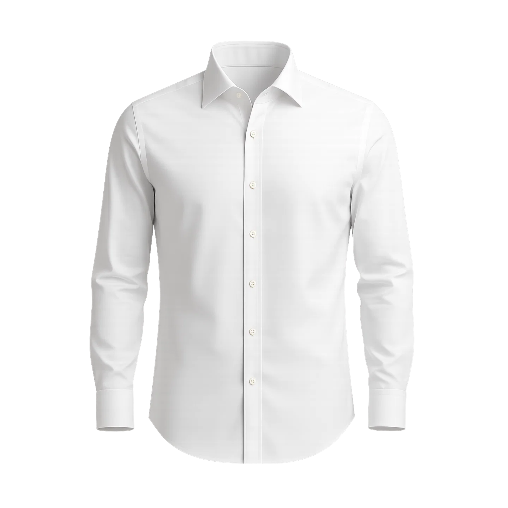 The Tailory New York men's white classic business dress shirt front view