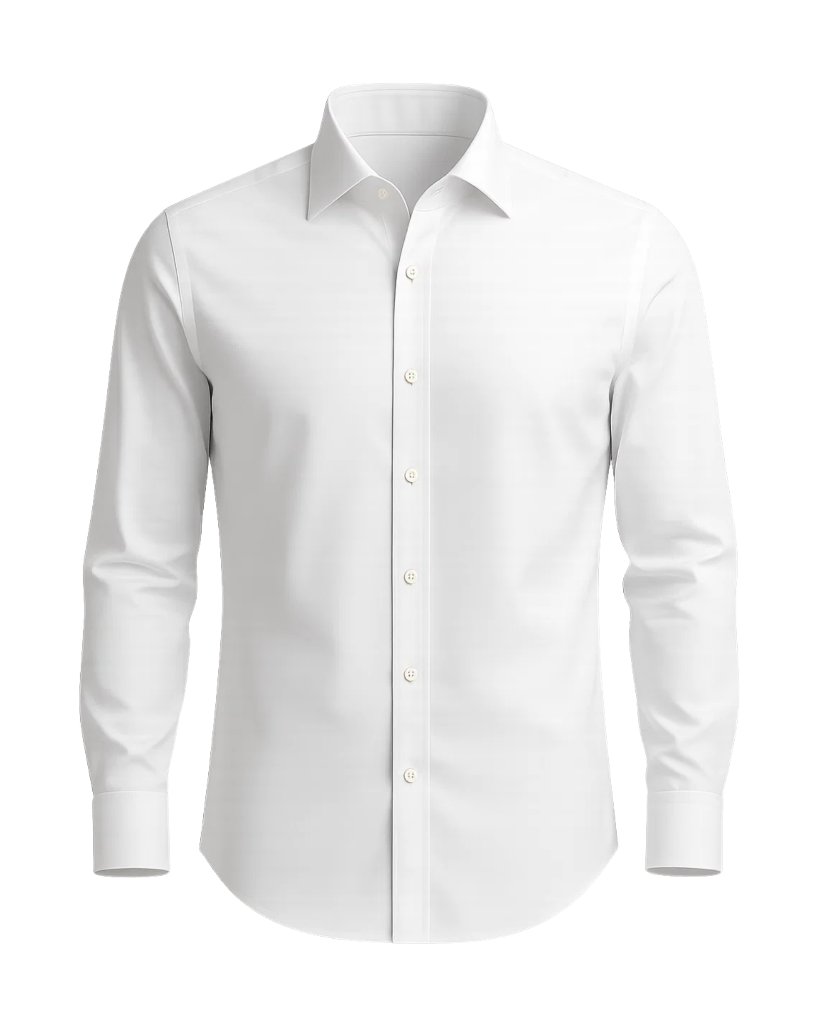 The Tailory New York men's white classic business dress shirt front view