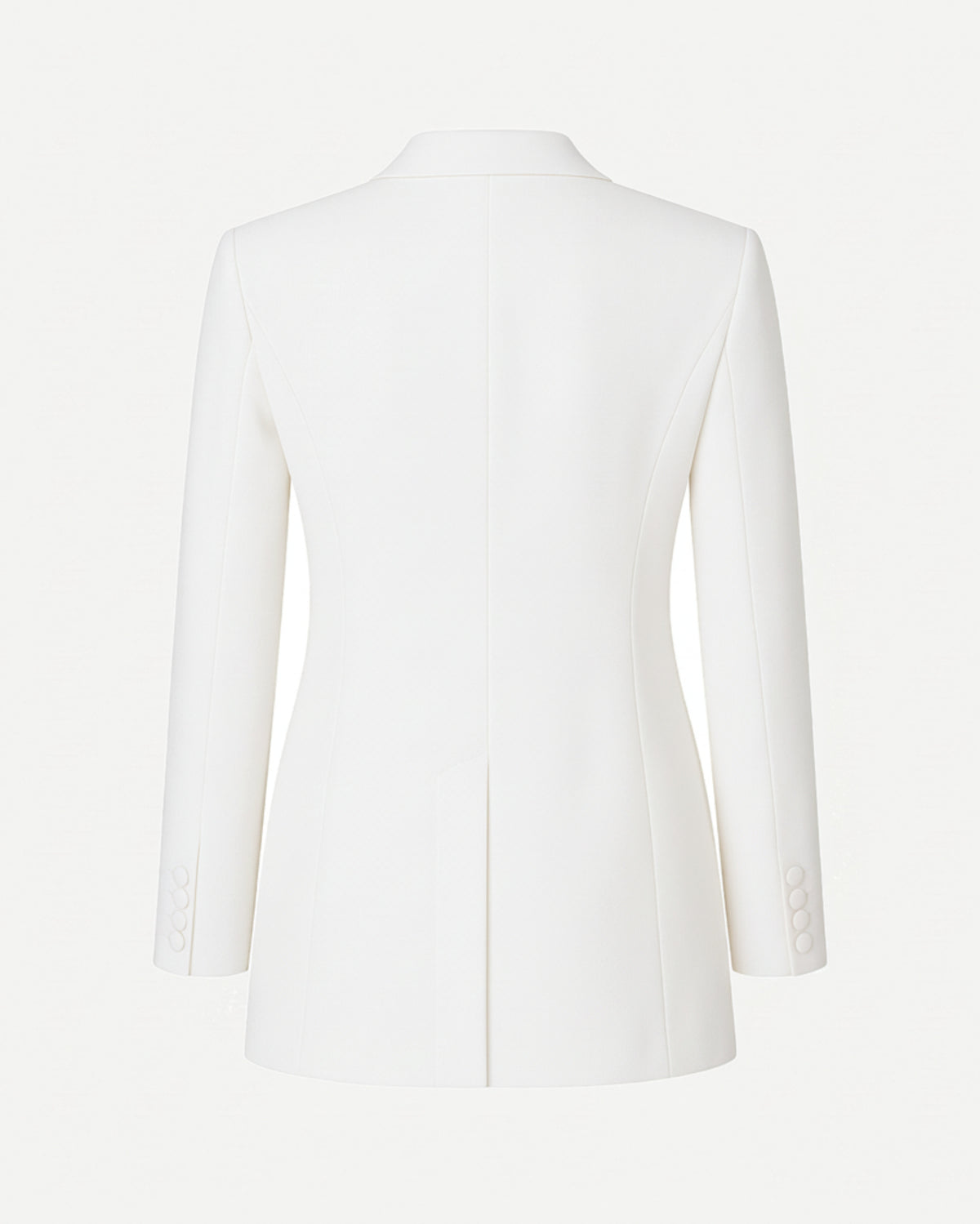 Tailory white tailored double-breasted blazer back view