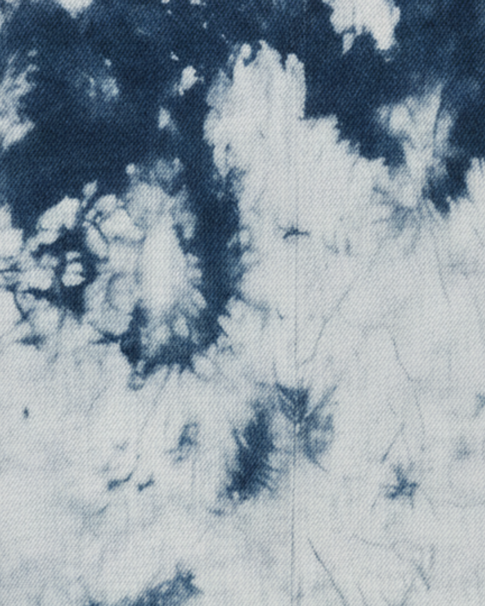 Tailory tie-dye blue denim fabric swatch