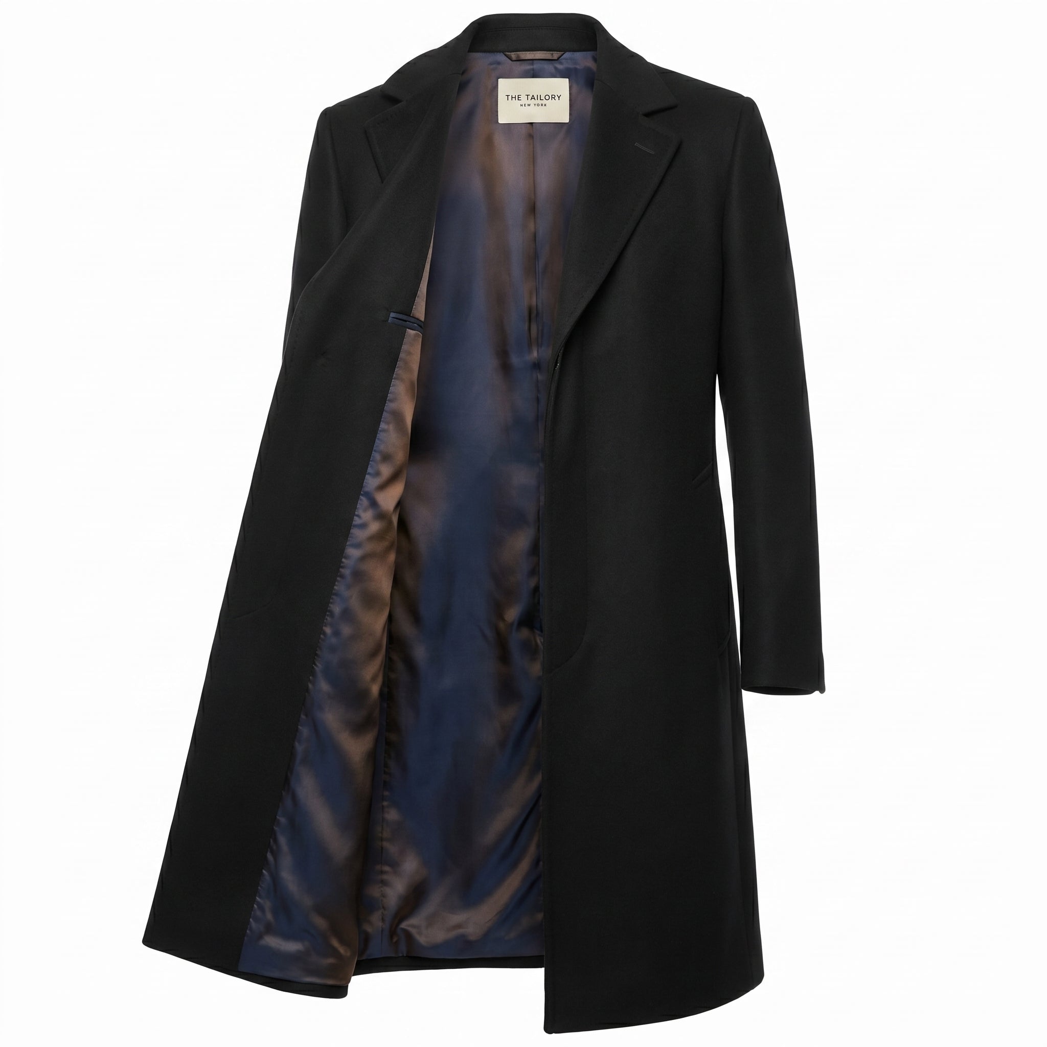 The Final Cut Overcoat — full-length front view — The Tailory NYC, Director's Cut