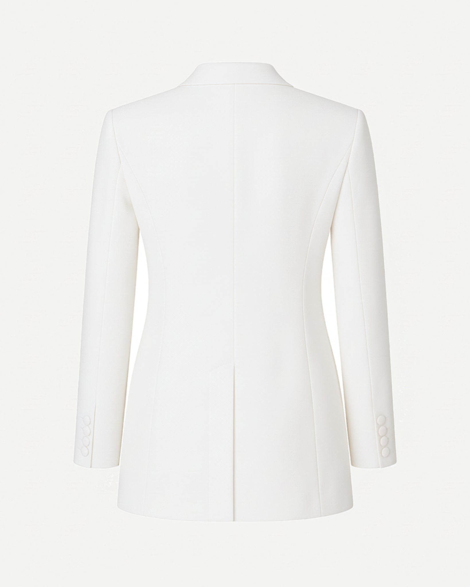 Tailory white tailored double-breasted blazer back view