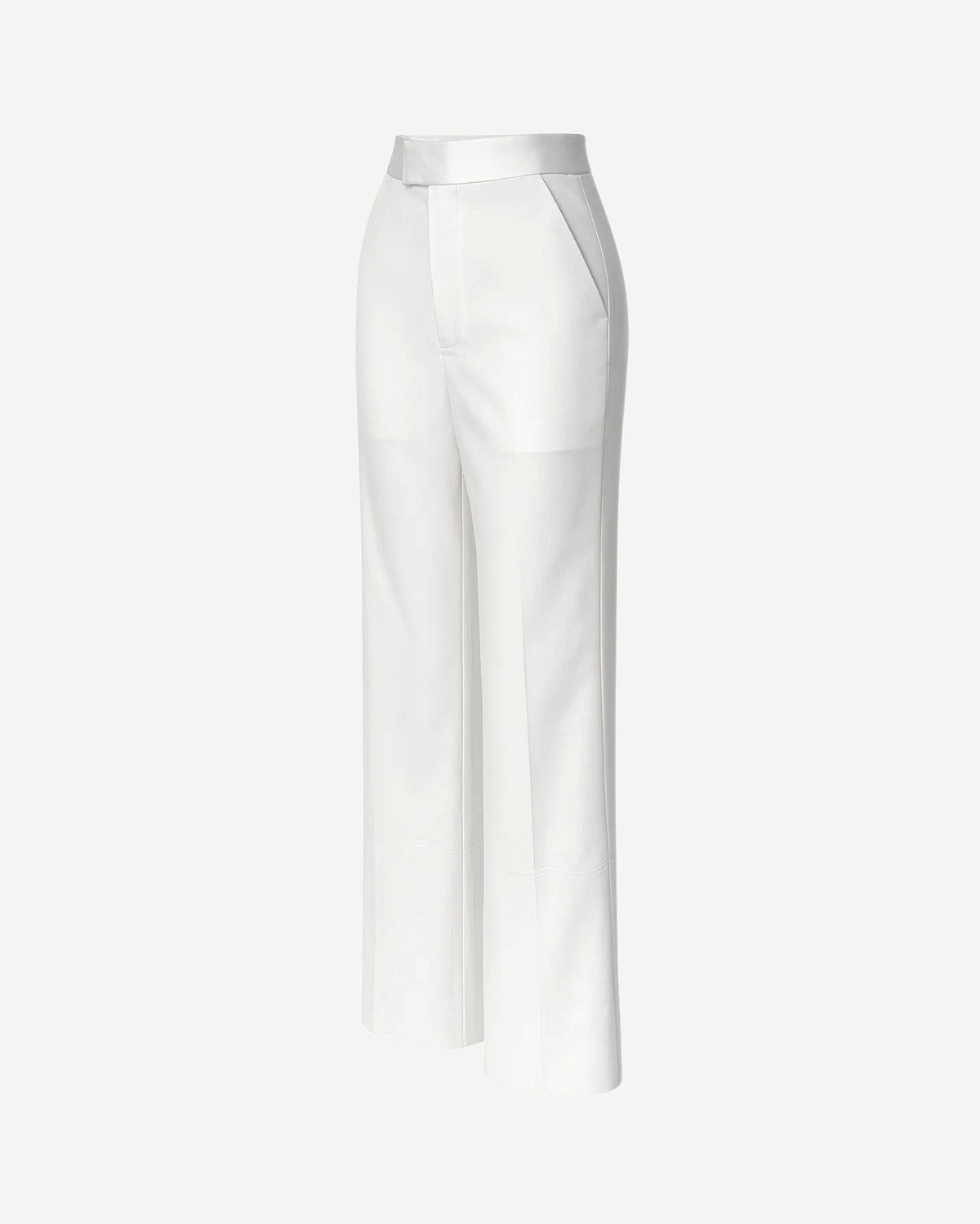 Tailory white wide-leg tailored trousers side view