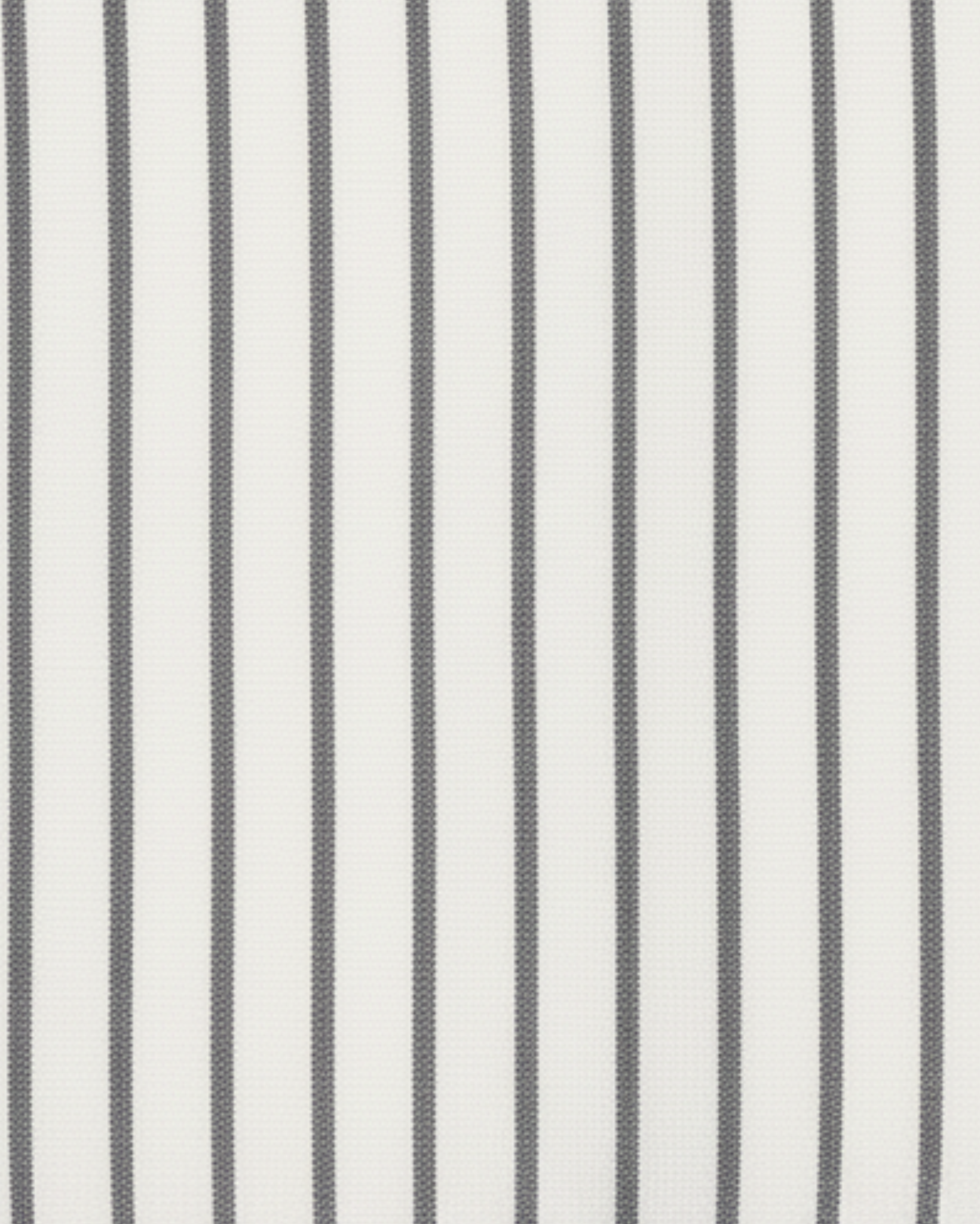 Tailory white grey vertical-stripe fabric swatch with navy contrast placket detail