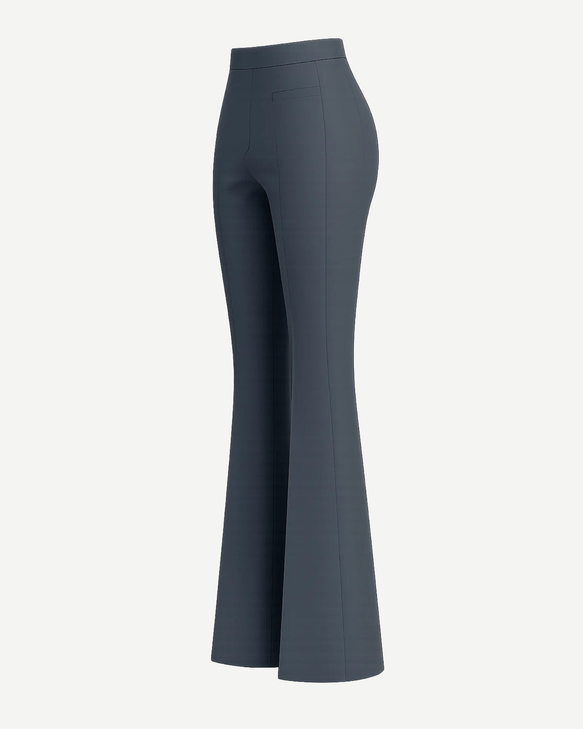 Tailory charcoal gray Loro Piana high-waisted wide-leg flare trousers front view