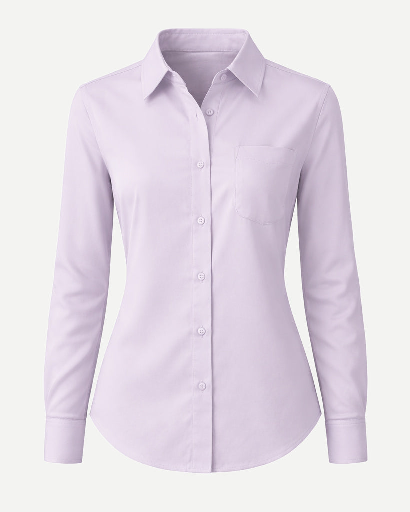 Tailory light lilac tailored cotton shirt front view