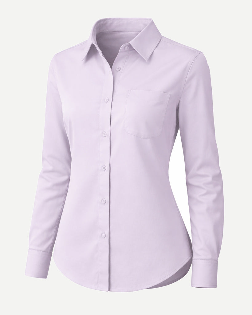 Tailory light lilac cotton shirt Side view