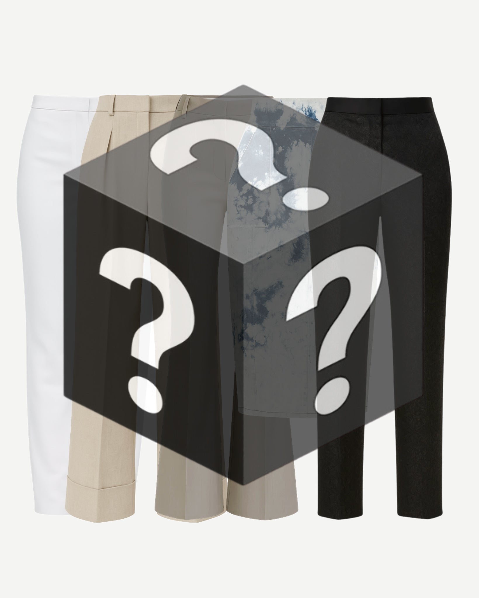 Tailory women’s mystery blind box for bottoms with concealed archival item