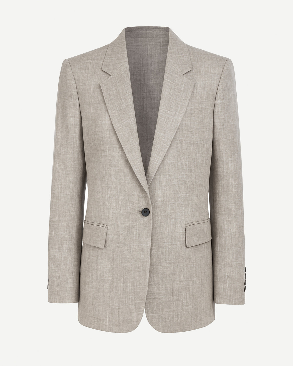 Tailory stone Loro Piana single-breasted summer blazer front view