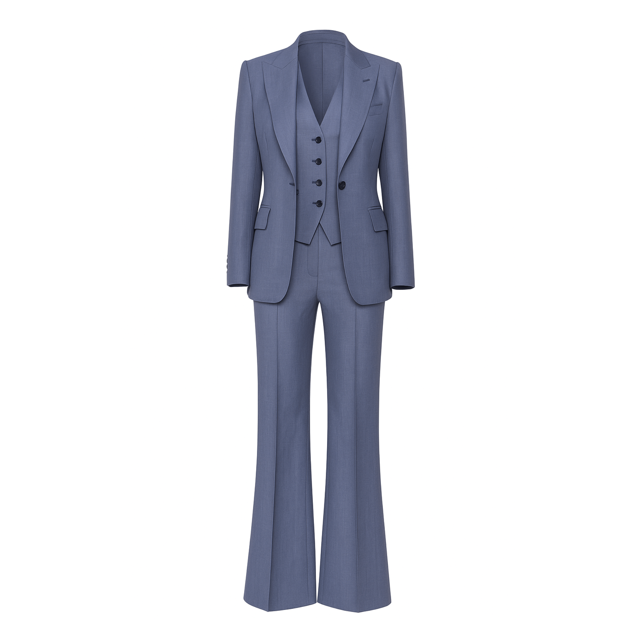 Women’s 3 - Piece Summer Suit Set | Oversized Blazer, Vest & Flared Pants - Suit Set - The Tailory New York