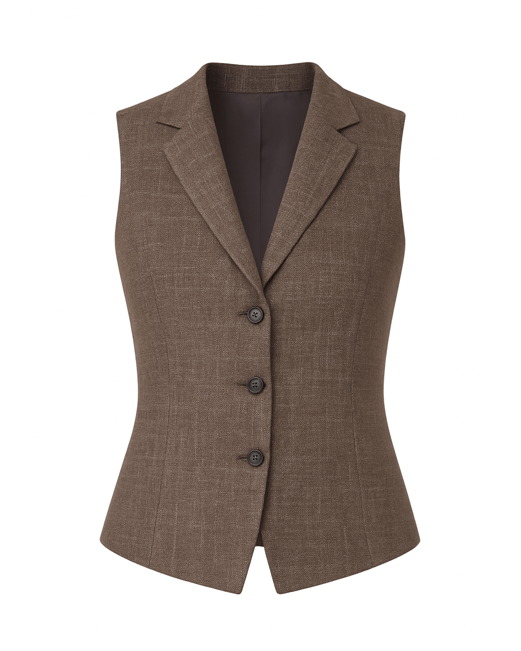 ベスト/ジレ Ameri VINTAGE - LLIC BUTTON TAILORED VEST Brown Three-Button Tailored Wool Silk Vest | The Tailory New York