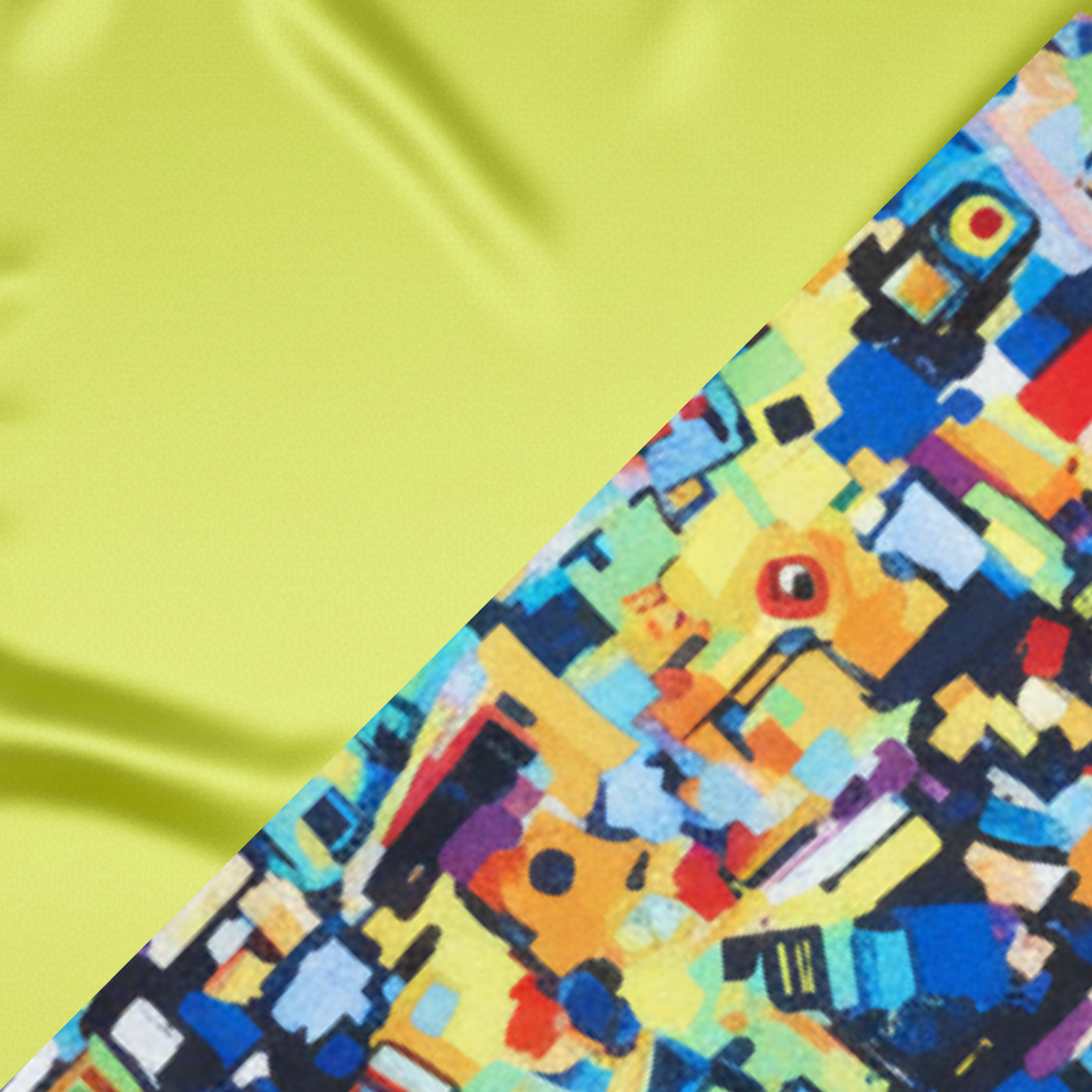 yellow_silk_color_block_asymmetrical_fabric_detail