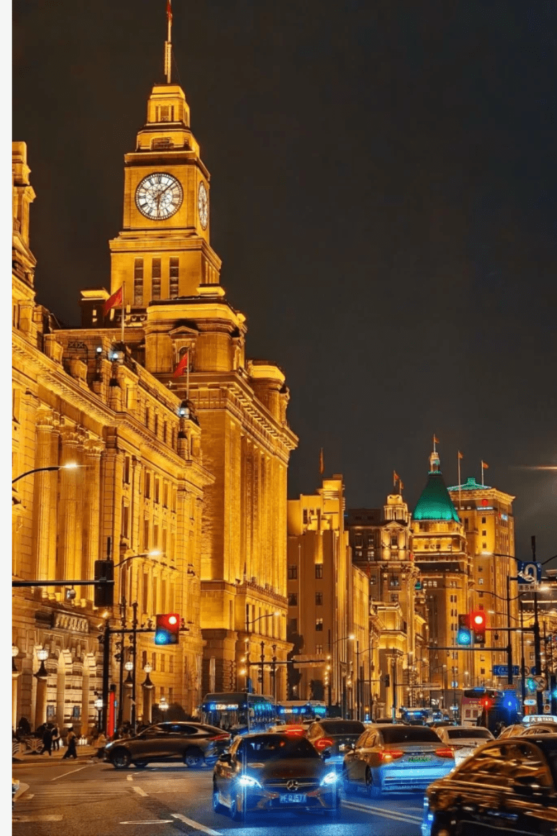 The streets of Shanghai at night