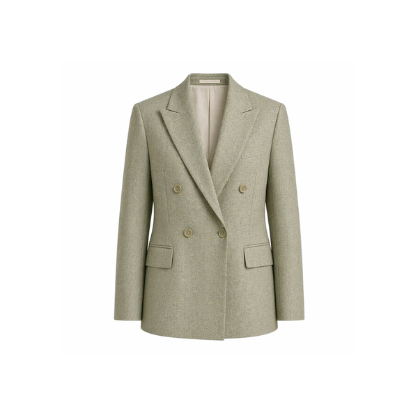 Sage Green Wool and Linen Blend Summer Wedding Blazer