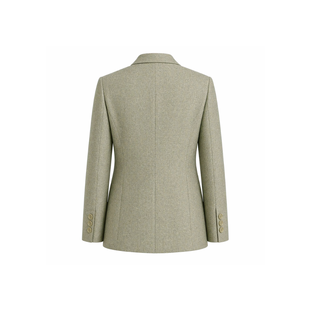 Sage Green Wool and Linen Blend Summer Wedding Blazer