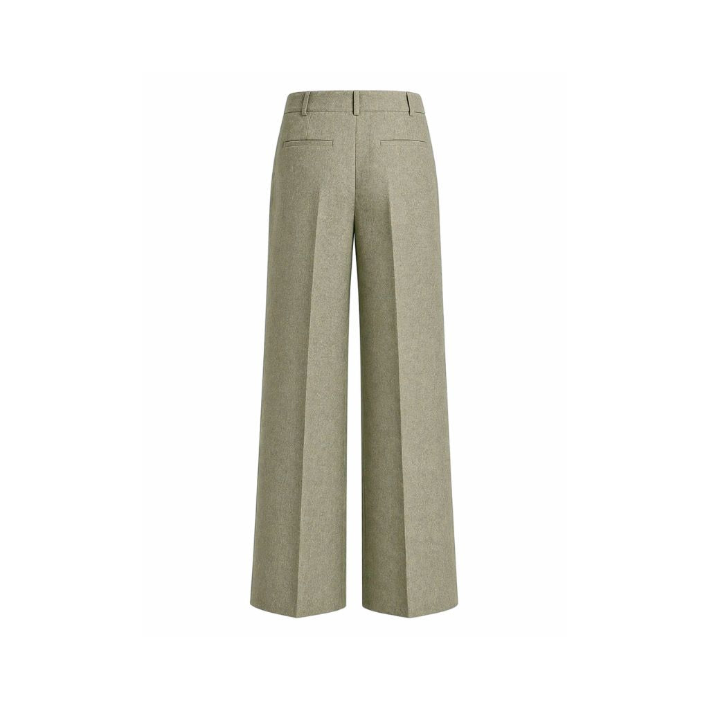 Sage Green Wool and Linen Blend Summer Wedding Pants