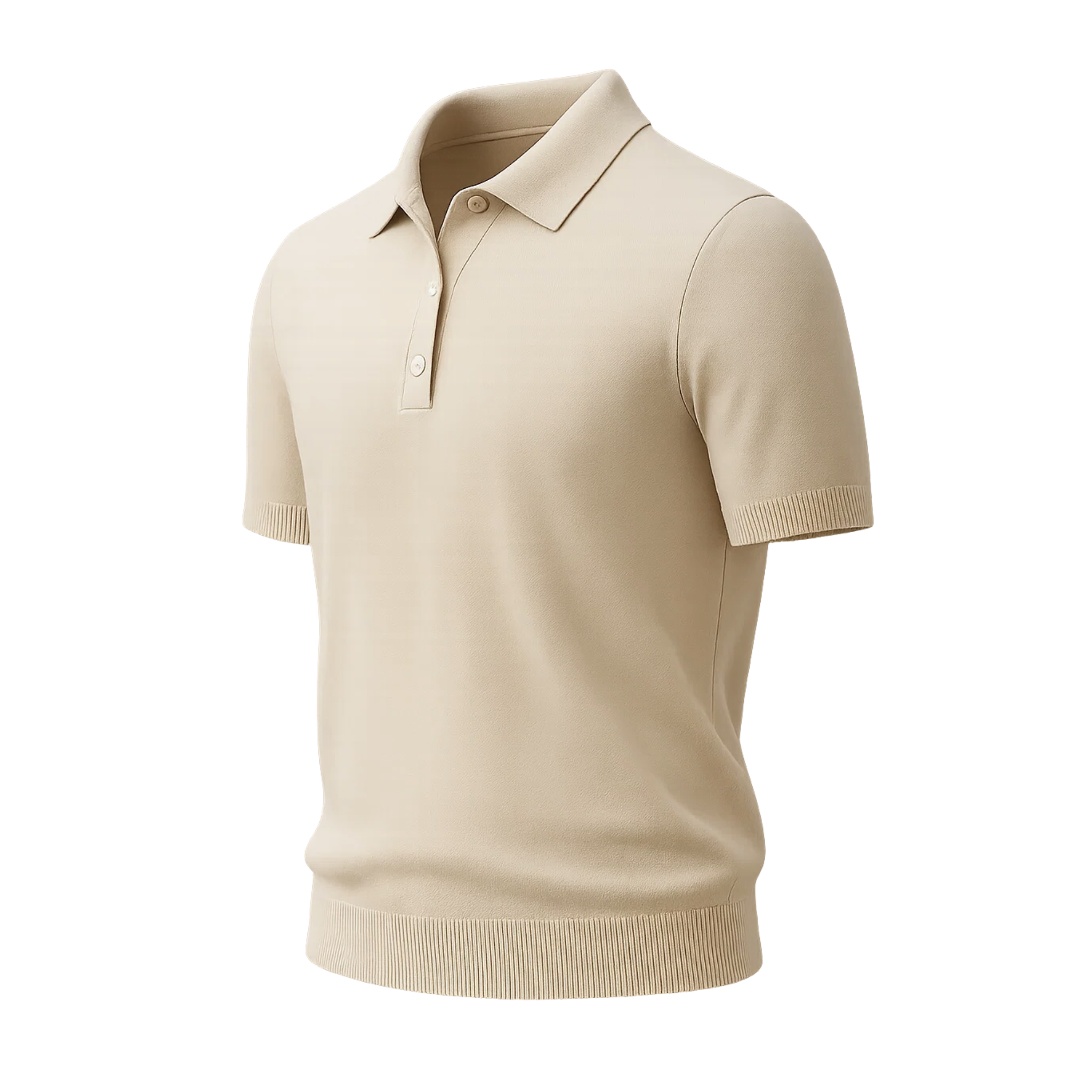 Men's Loro Piana Bermuda Beige Featherweight Cashmere Polo