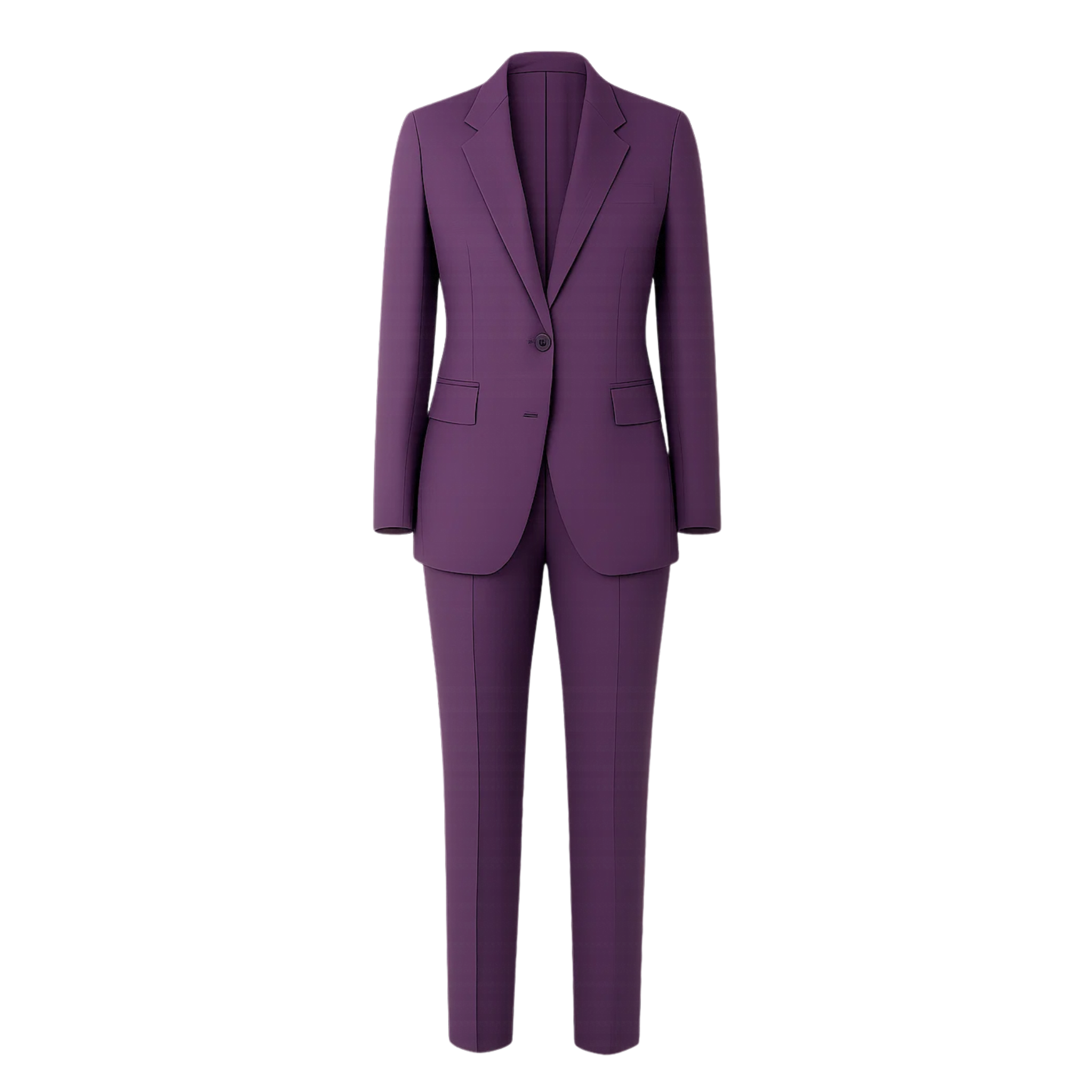 Women's Purple Loro Piana Blazer Tapered Pants Suit Set