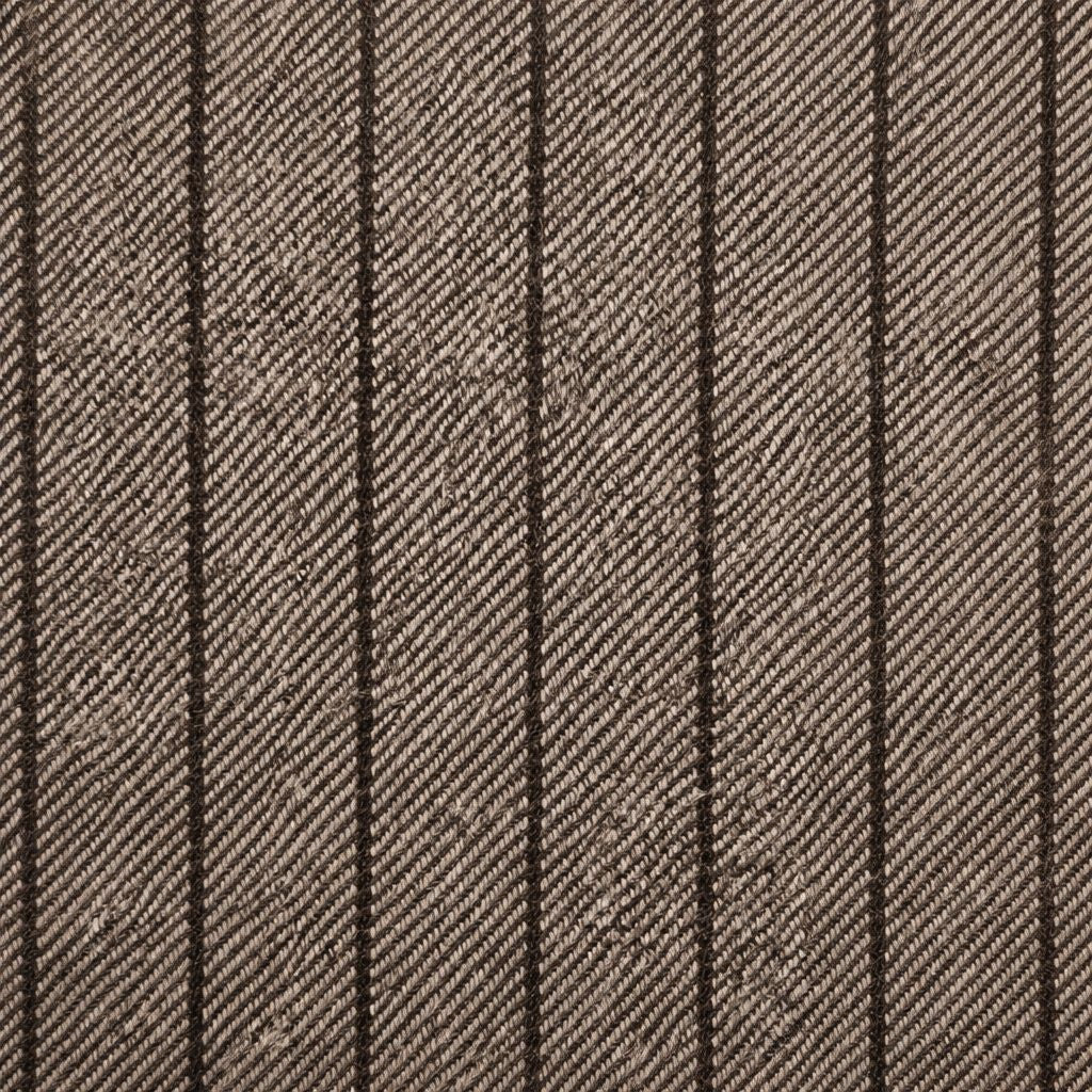 Loro Piana Brown Stripe Wool Silk Linen Trousers